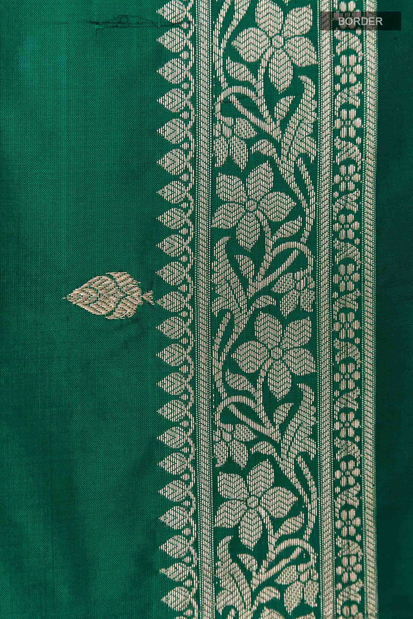 Green Banarasi Katan Silk Saree