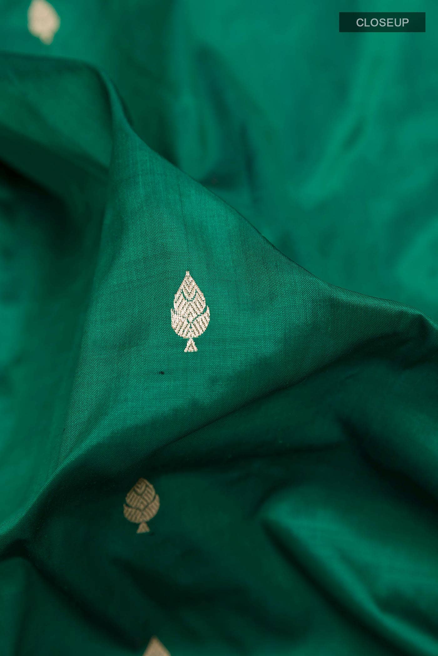 Green Banarasi Katan Silk Saree