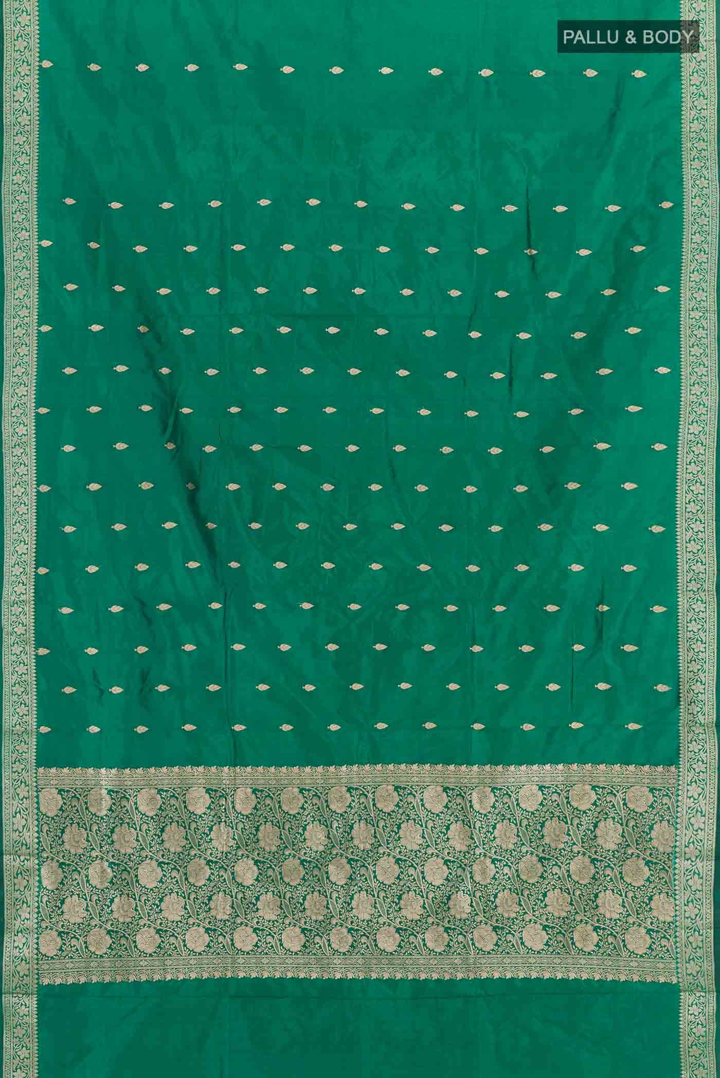 Green Banarasi Katan Silk Saree