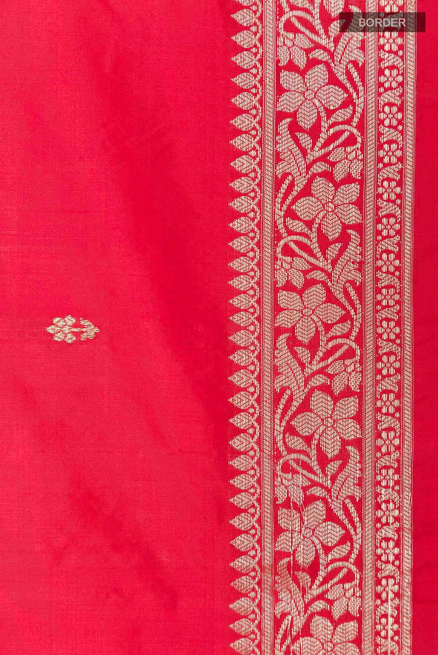 Red Banarasi Katan Silk Saree