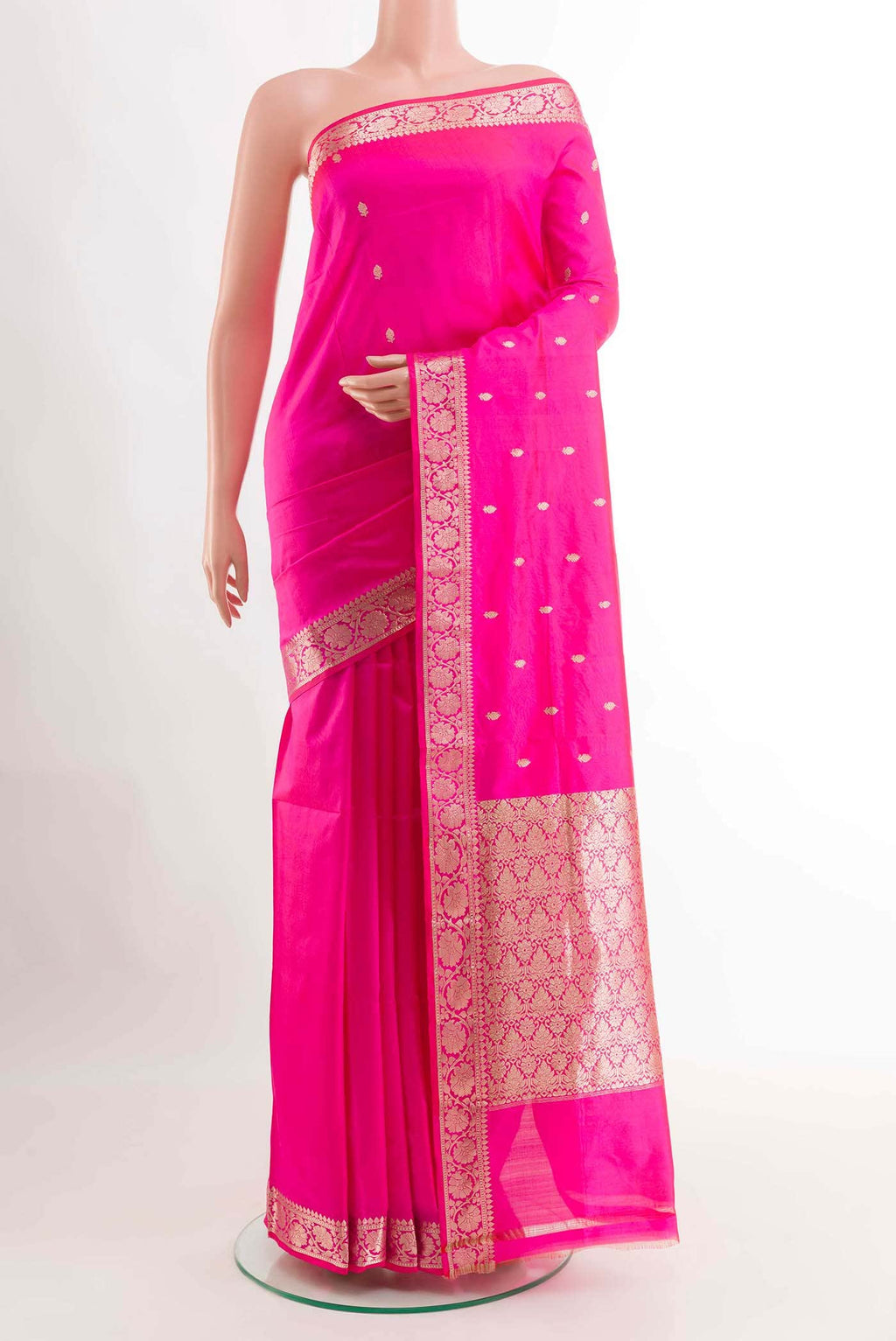 Pink Banarasi Katan Silk Saree