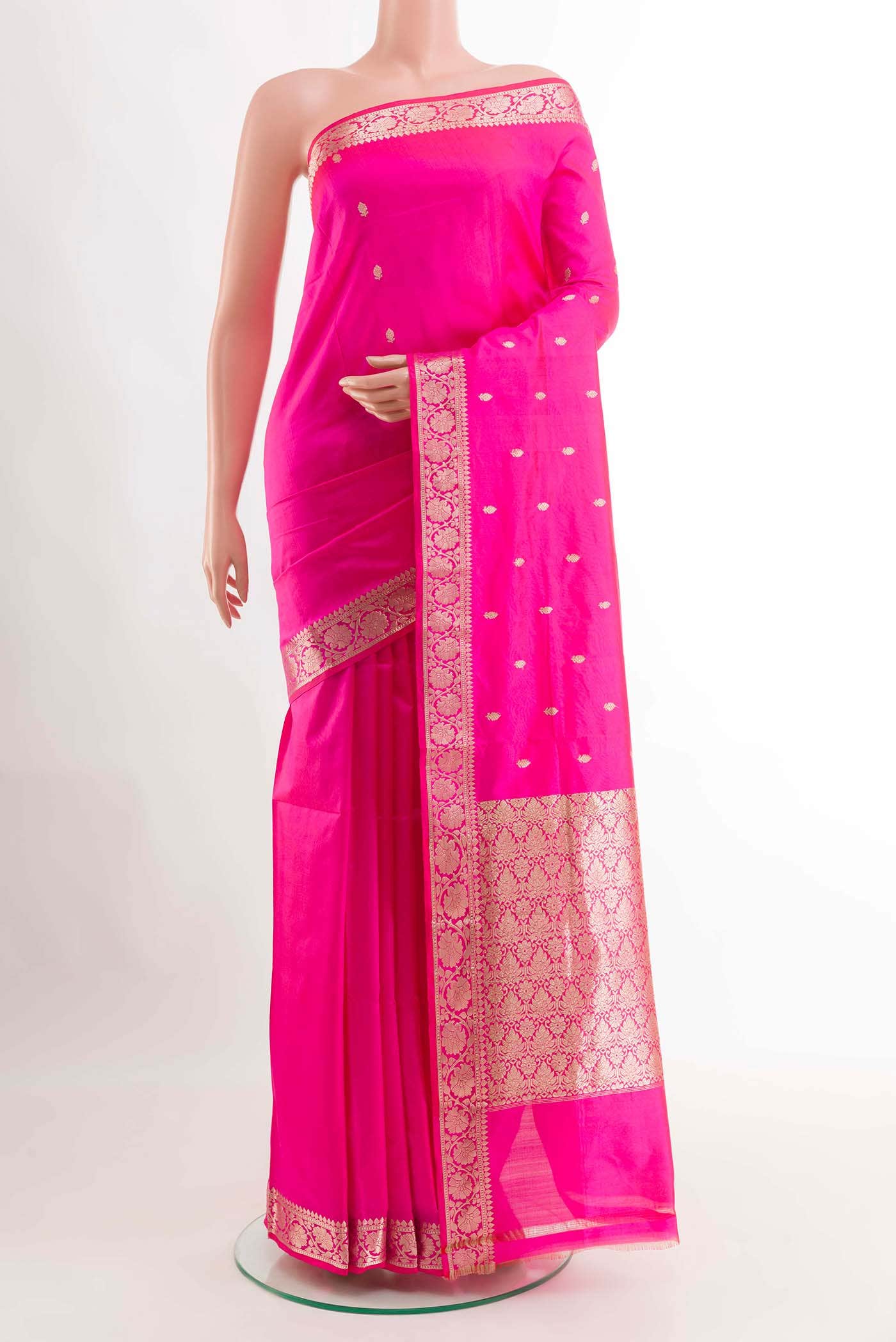 Pink Banarasi Katan Silk Saree