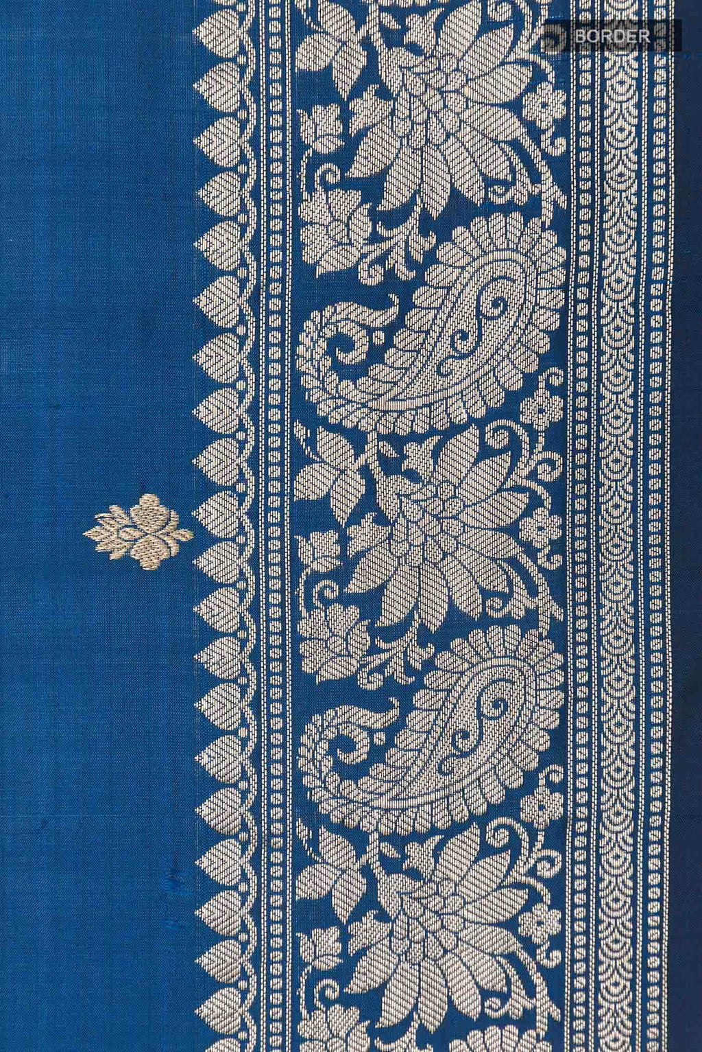 Peacock Blue Banarasi Katan Silk Saree