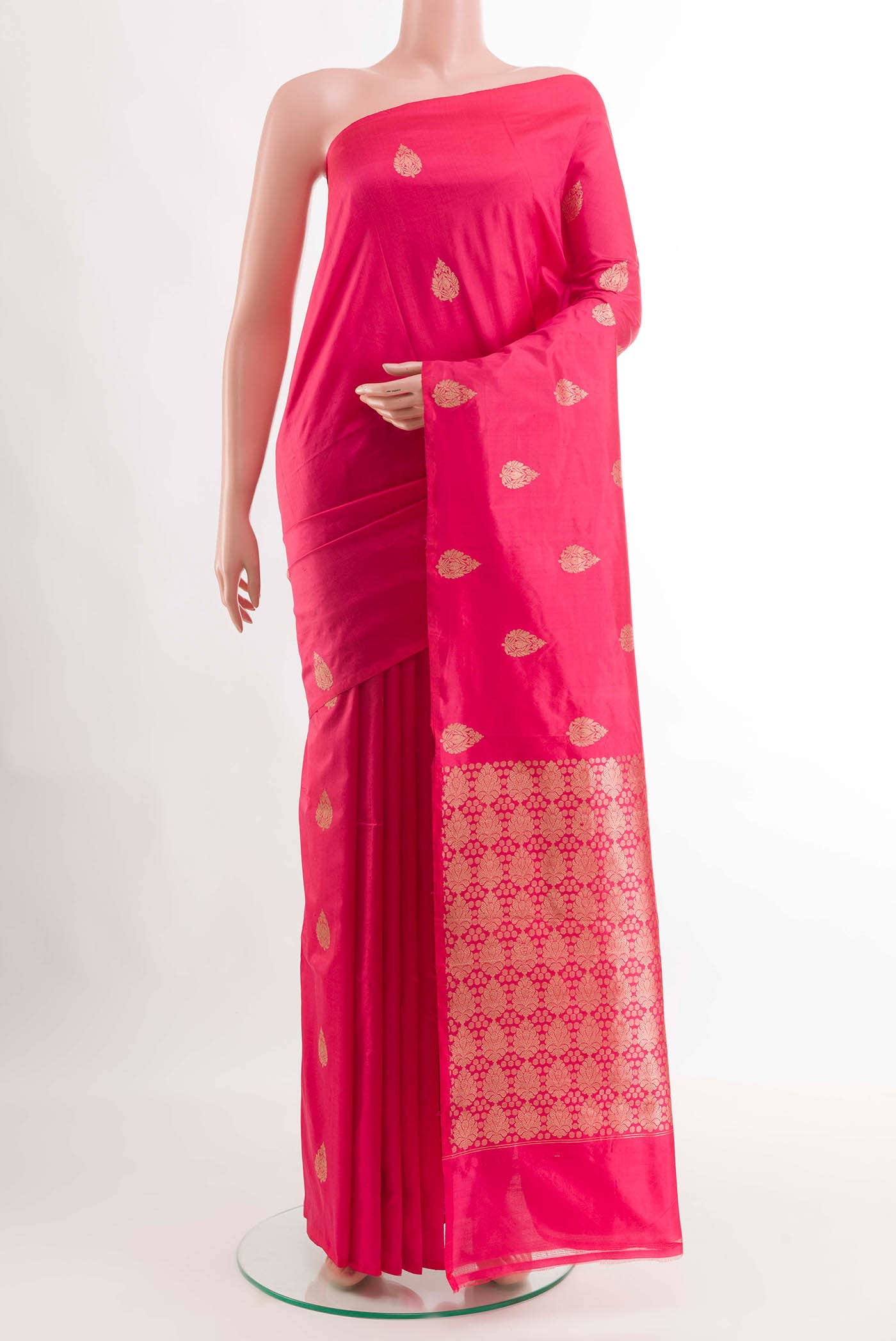 Pink Banarasi Katan Silk Saree