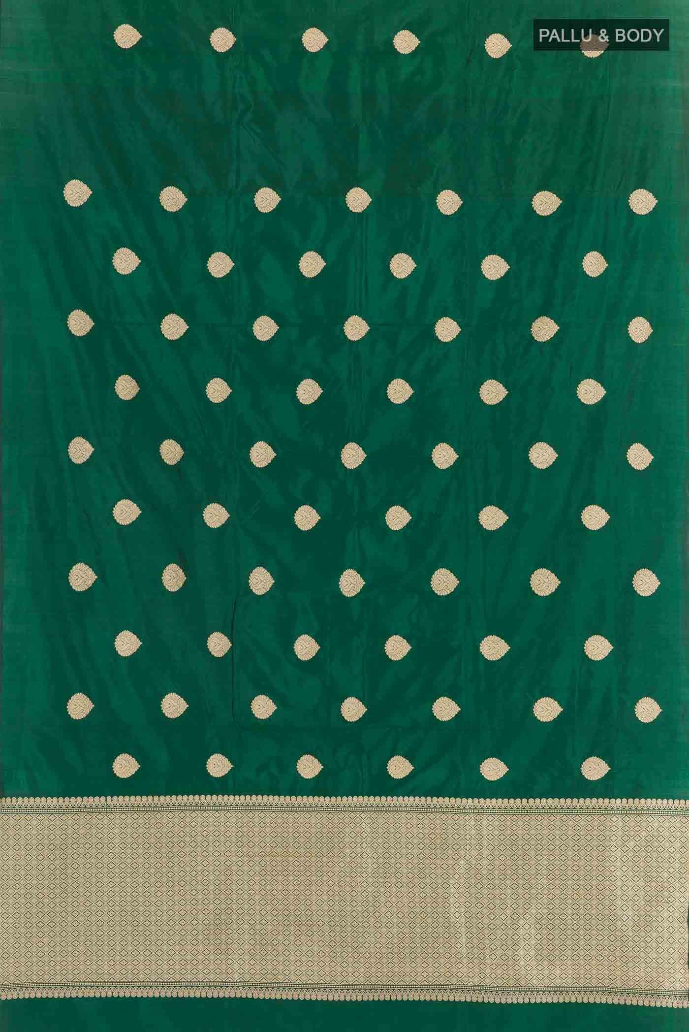 Green Banarasi Katan Silk Saree