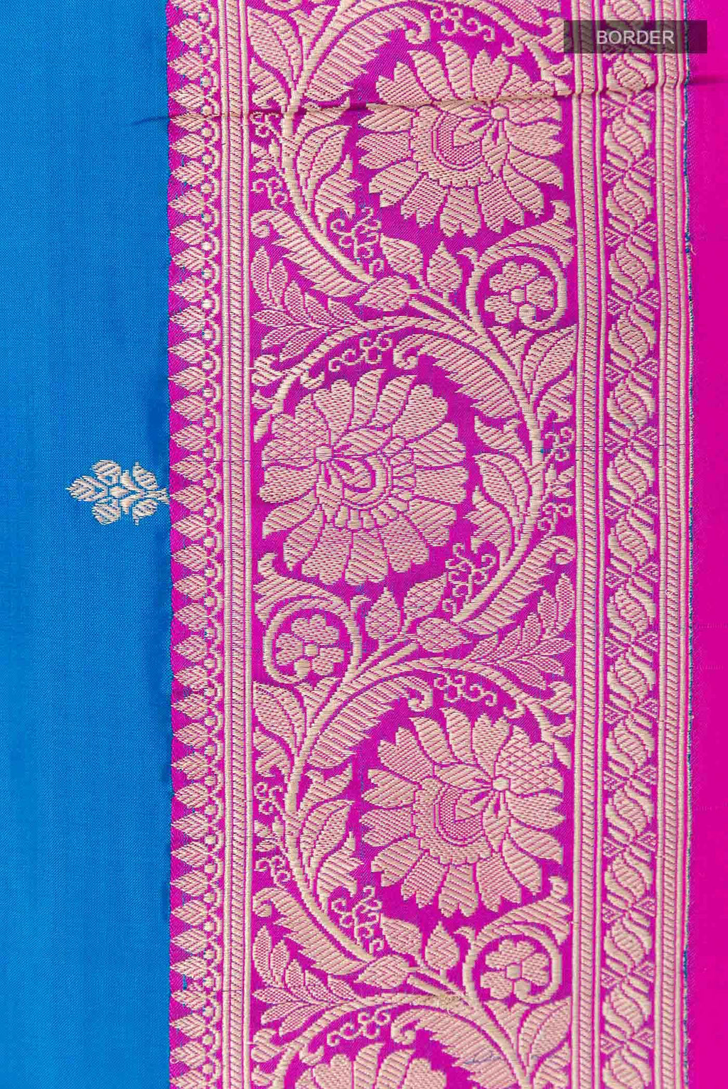 Blue Banarasi Katan Silk Saree