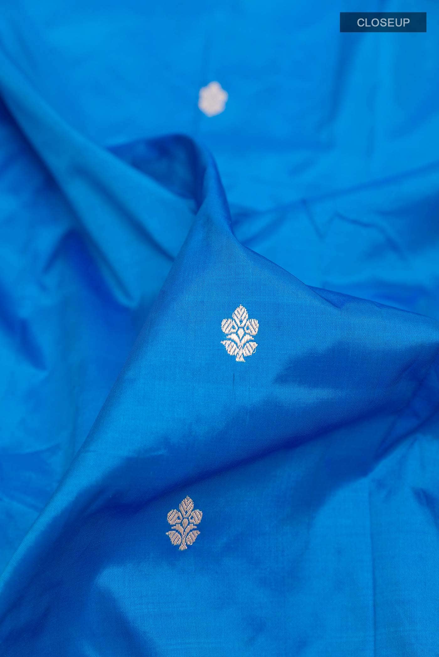 Blue Banarasi Katan Silk Saree
