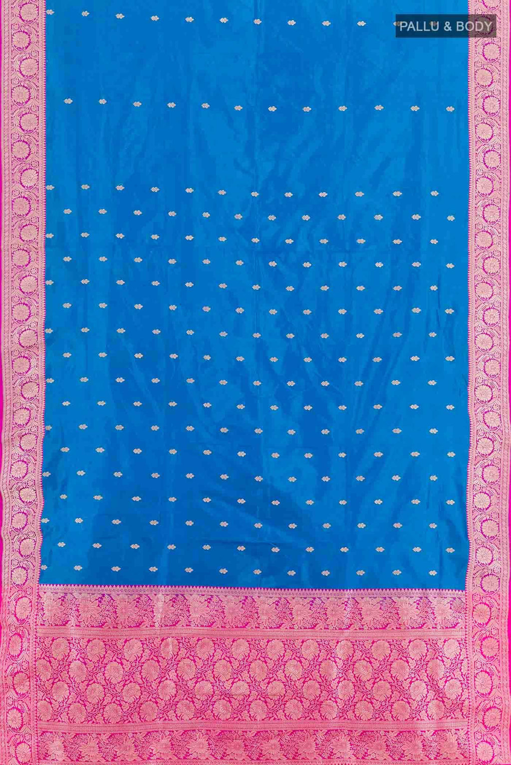 Blue Banarasi Katan Silk Saree