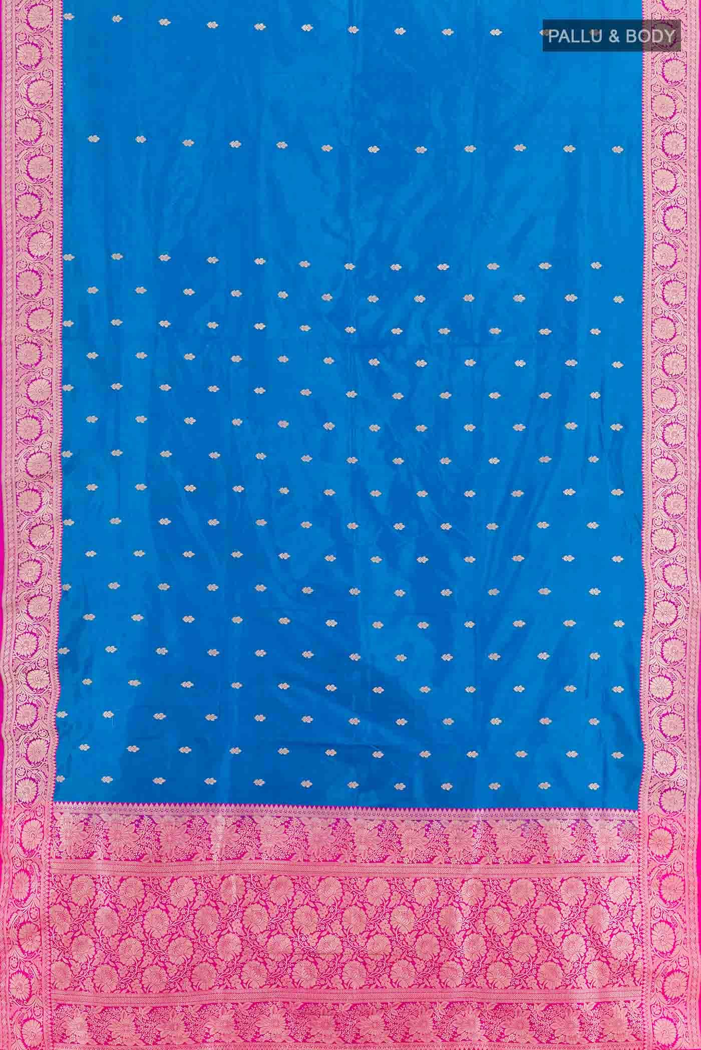 Blue Banarasi Katan Silk Saree