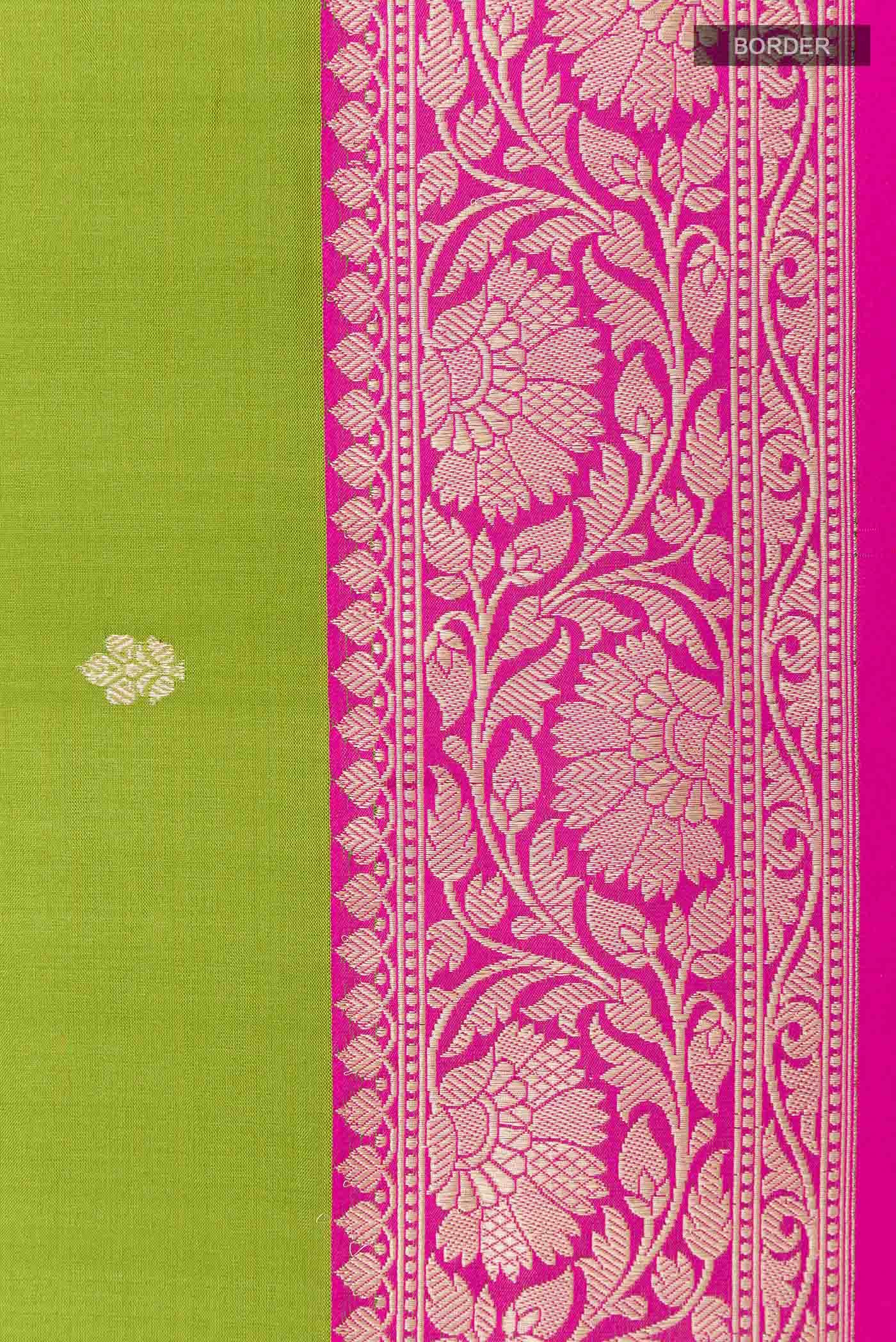 Green Banarasi Katan Silk Saree
