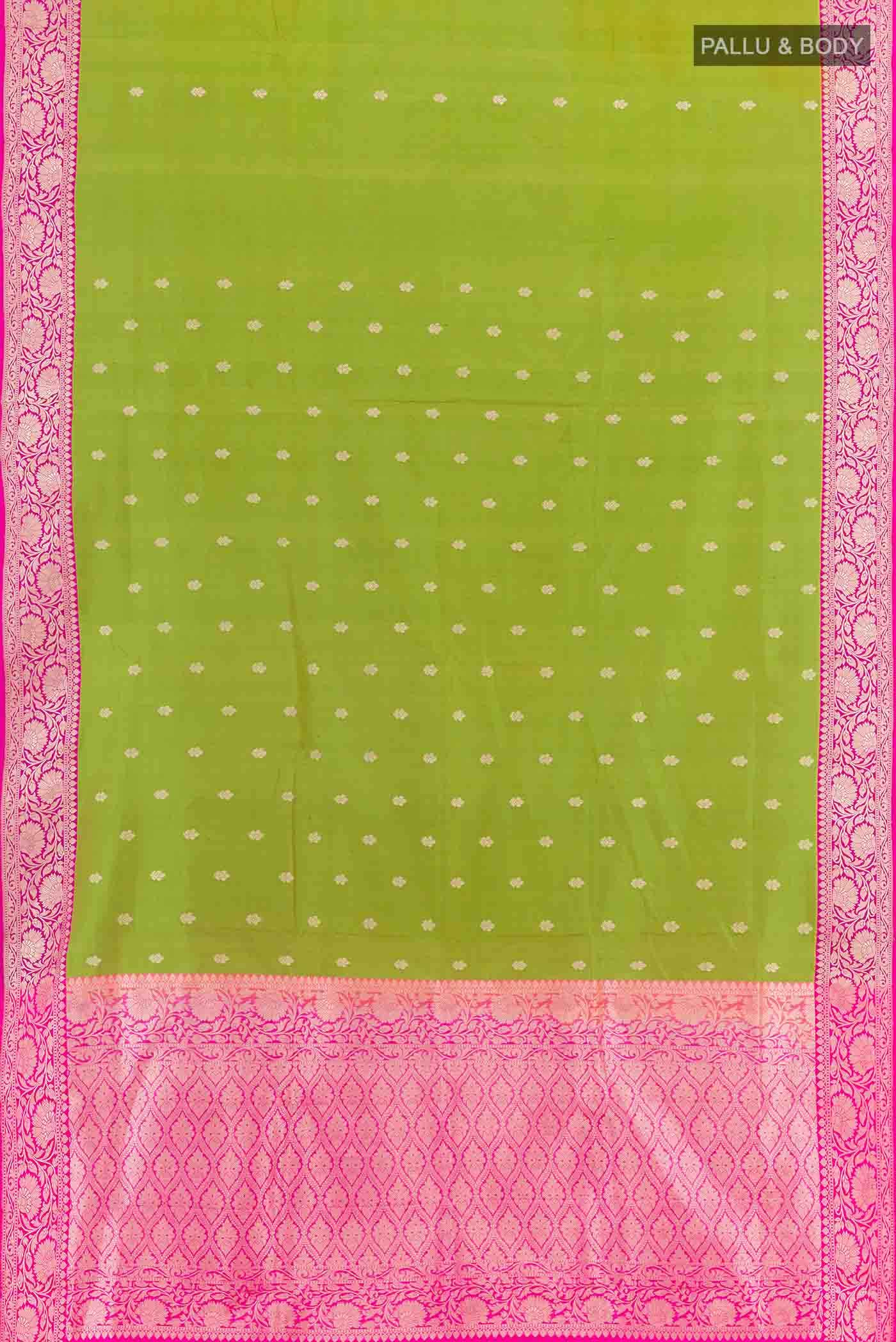 Green Banarasi Katan Silk Saree