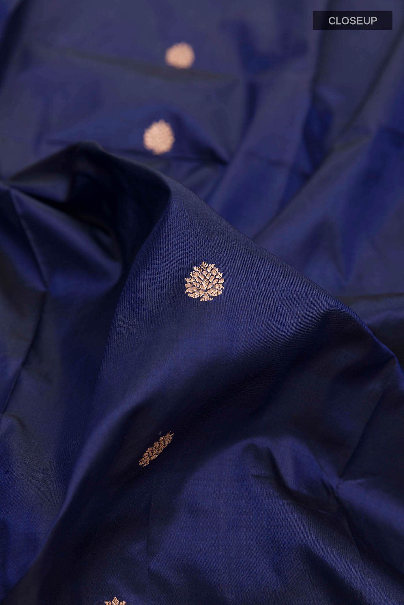 Blue Banarasi Katan Silk Saree