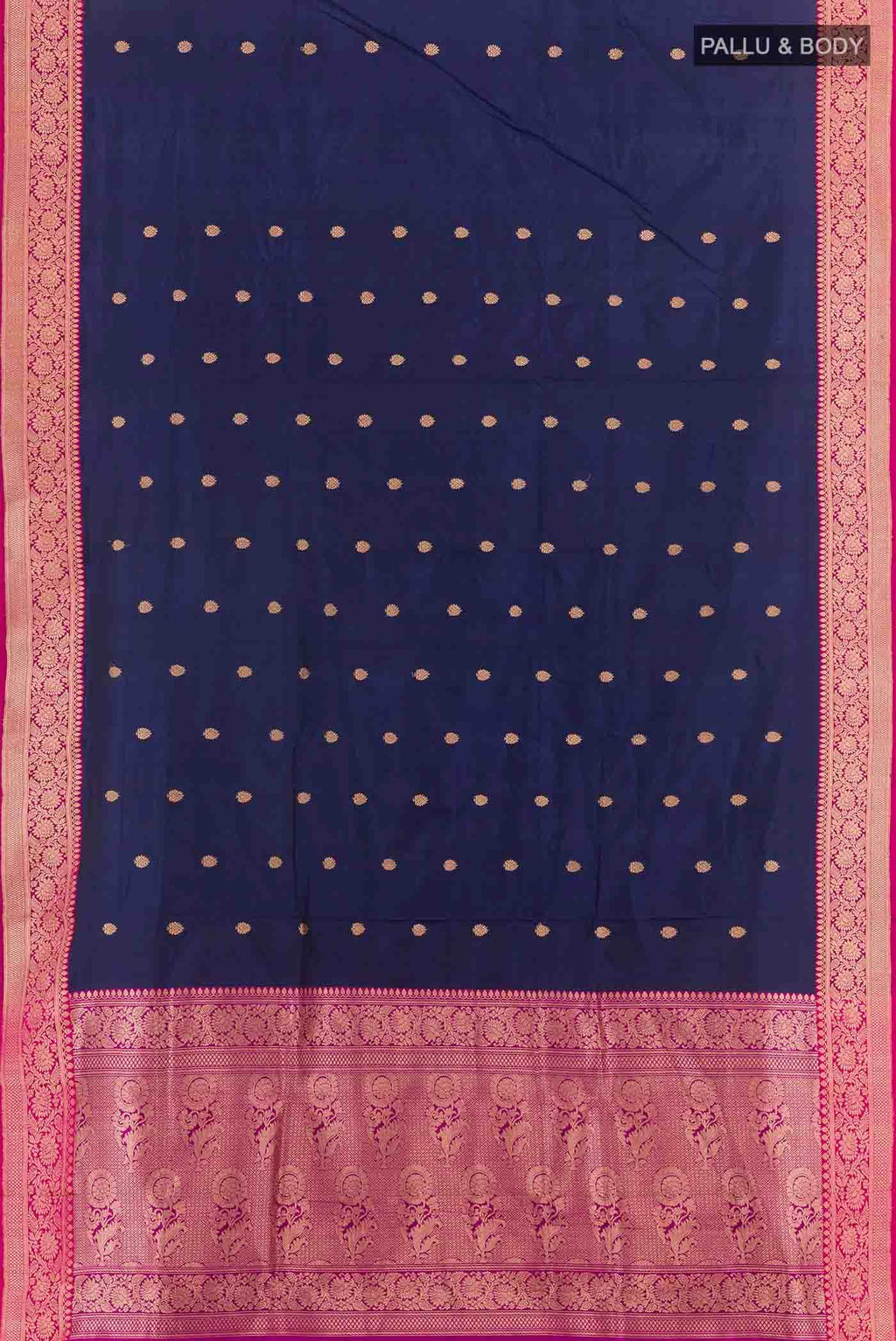 Blue Banarasi Katan Silk Saree