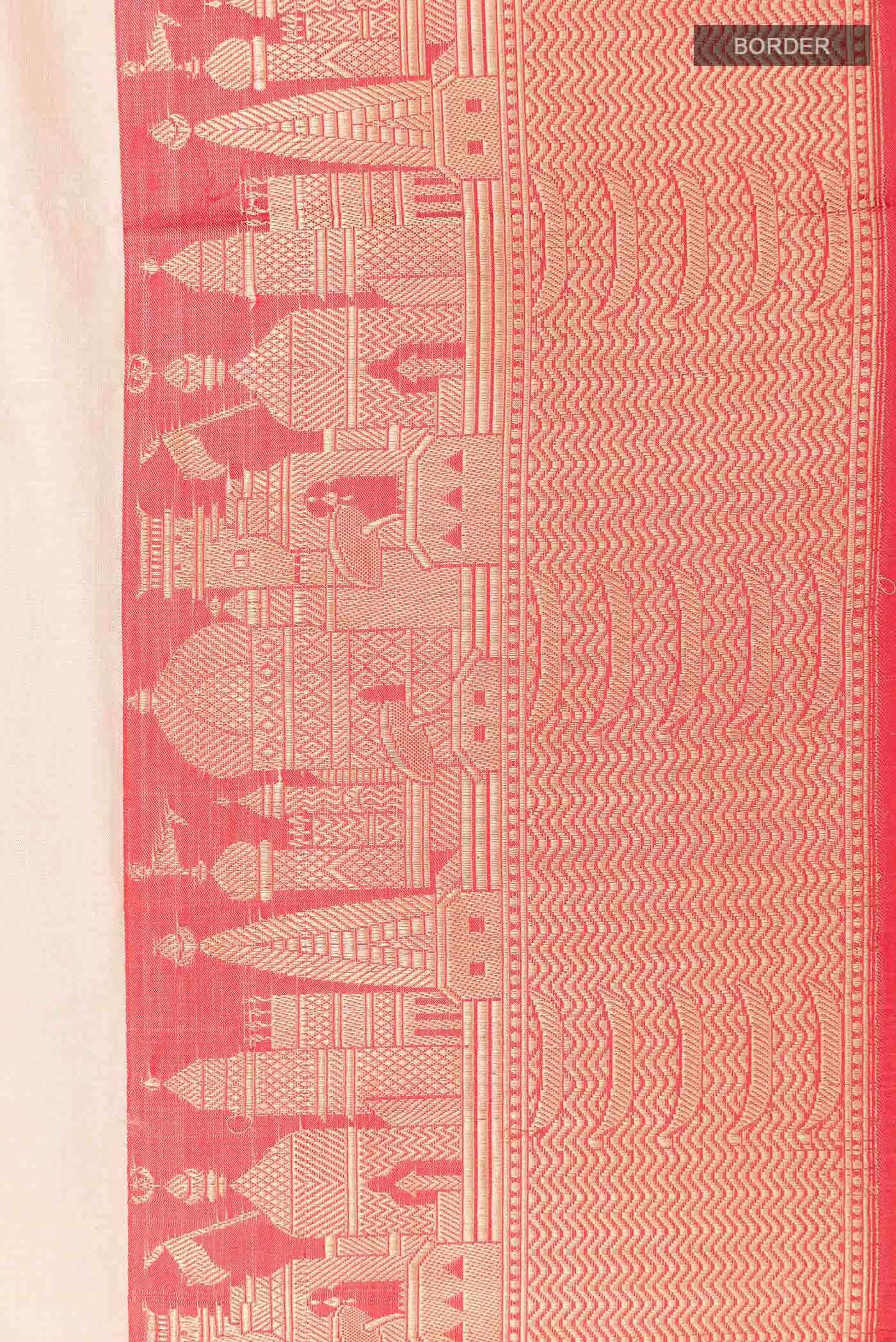 Beige Banarasi Katan Silk Saree