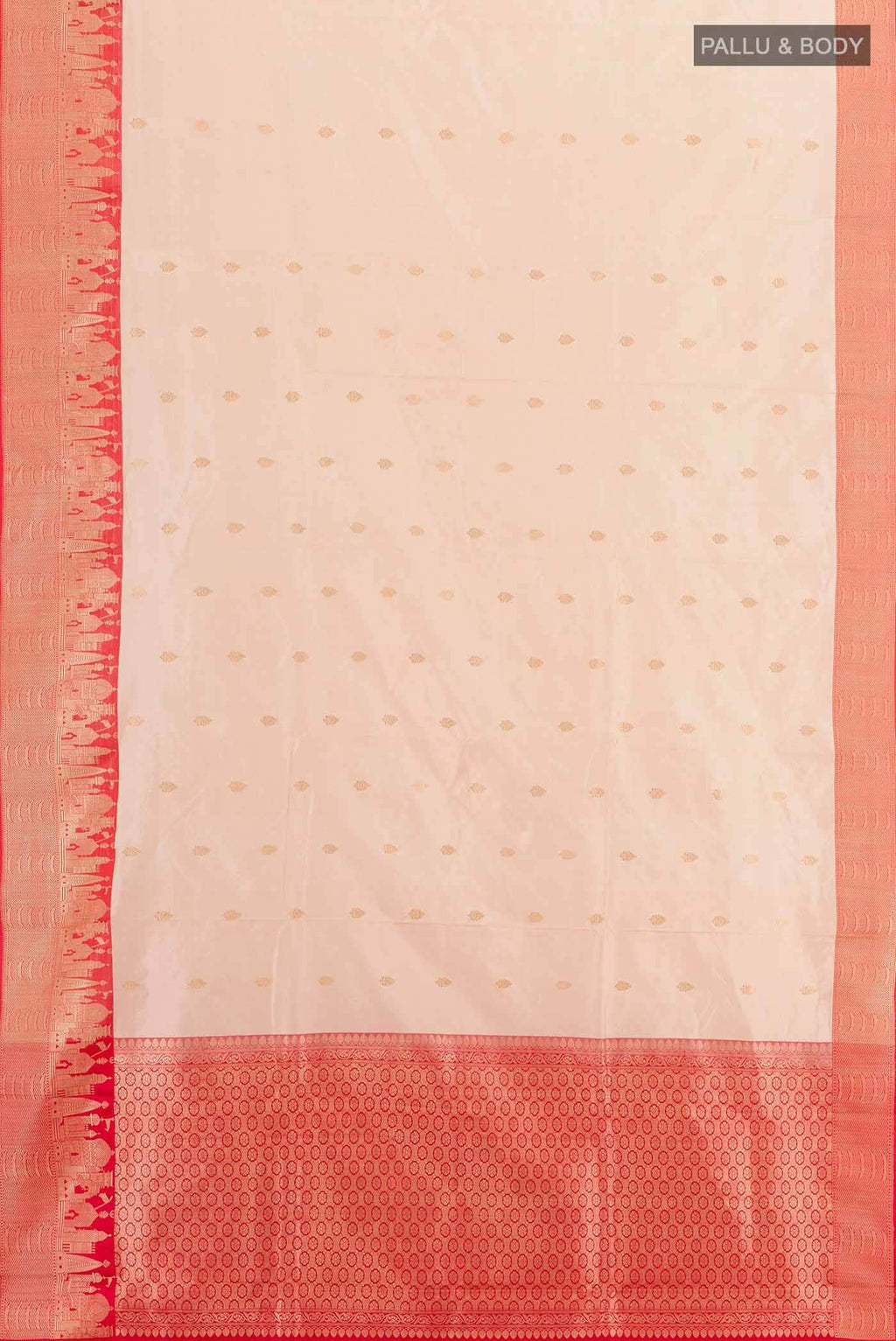 Beige Banarasi Katan Silk Saree
