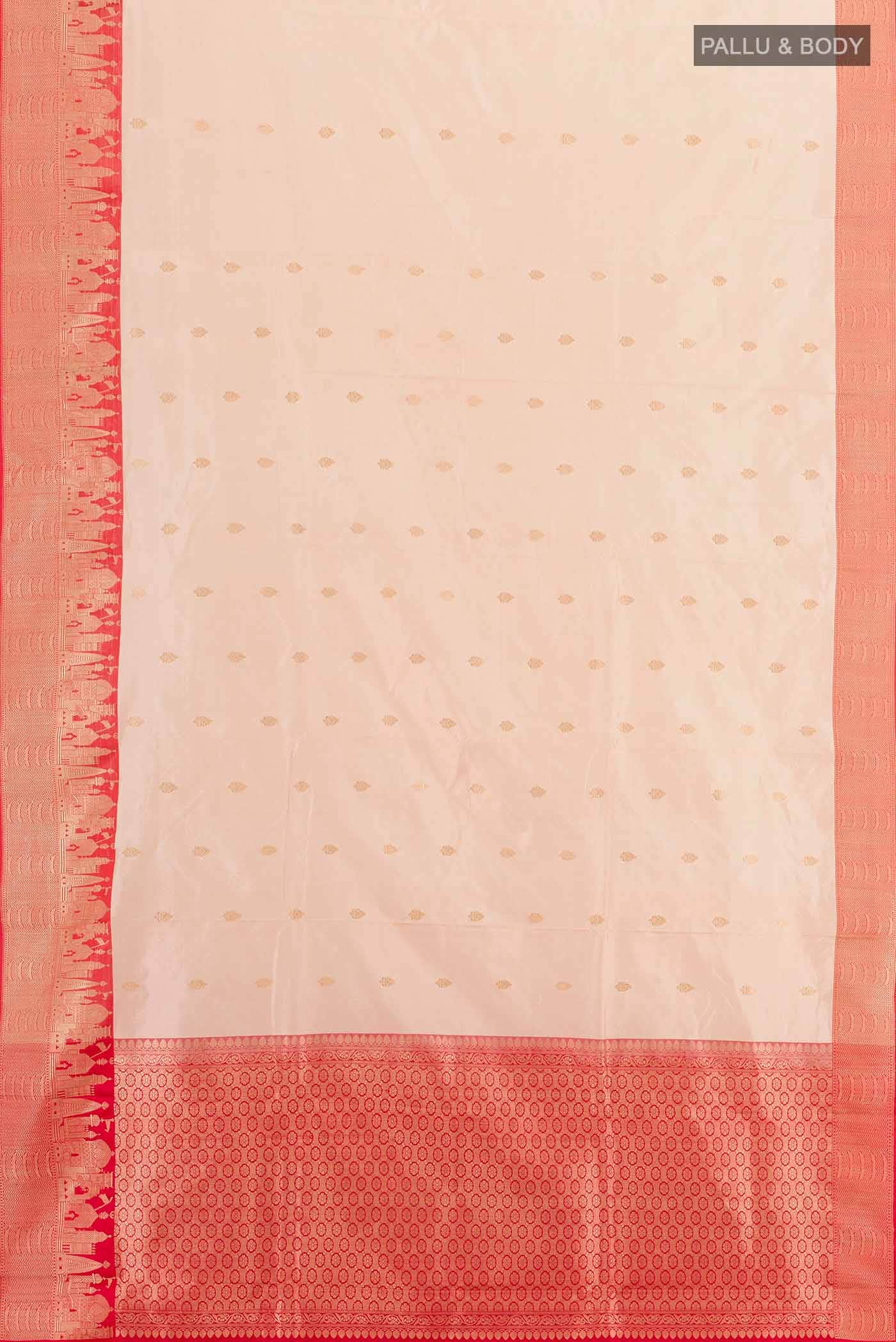 Beige Banarasi Katan Silk Saree