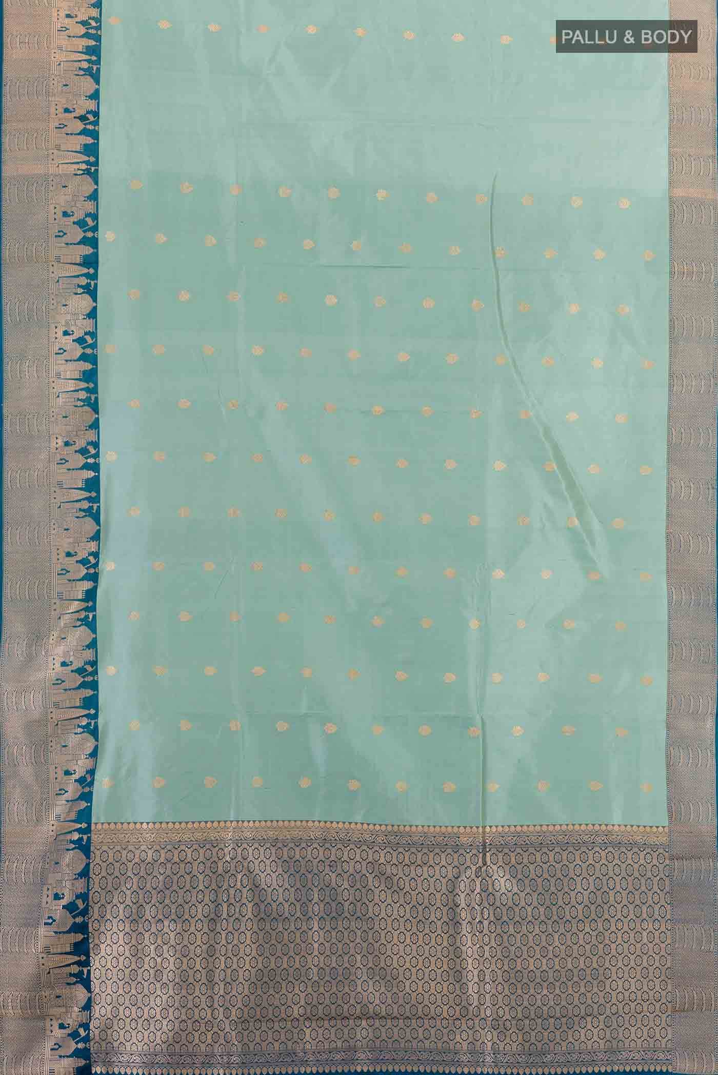 Maya Blue Banarasi Katan Silk Saree