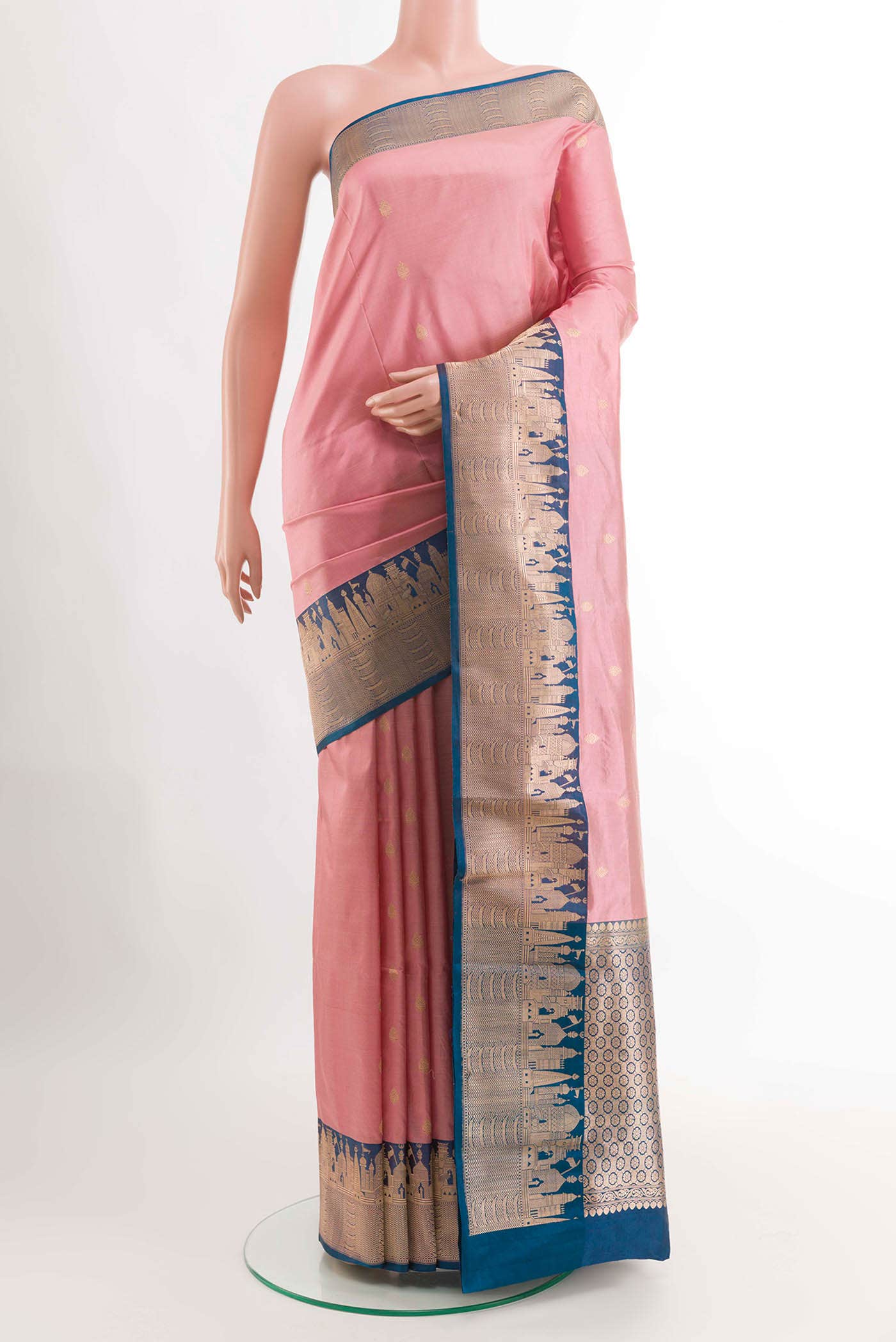 Pink Banarasi Katan Silk Saree