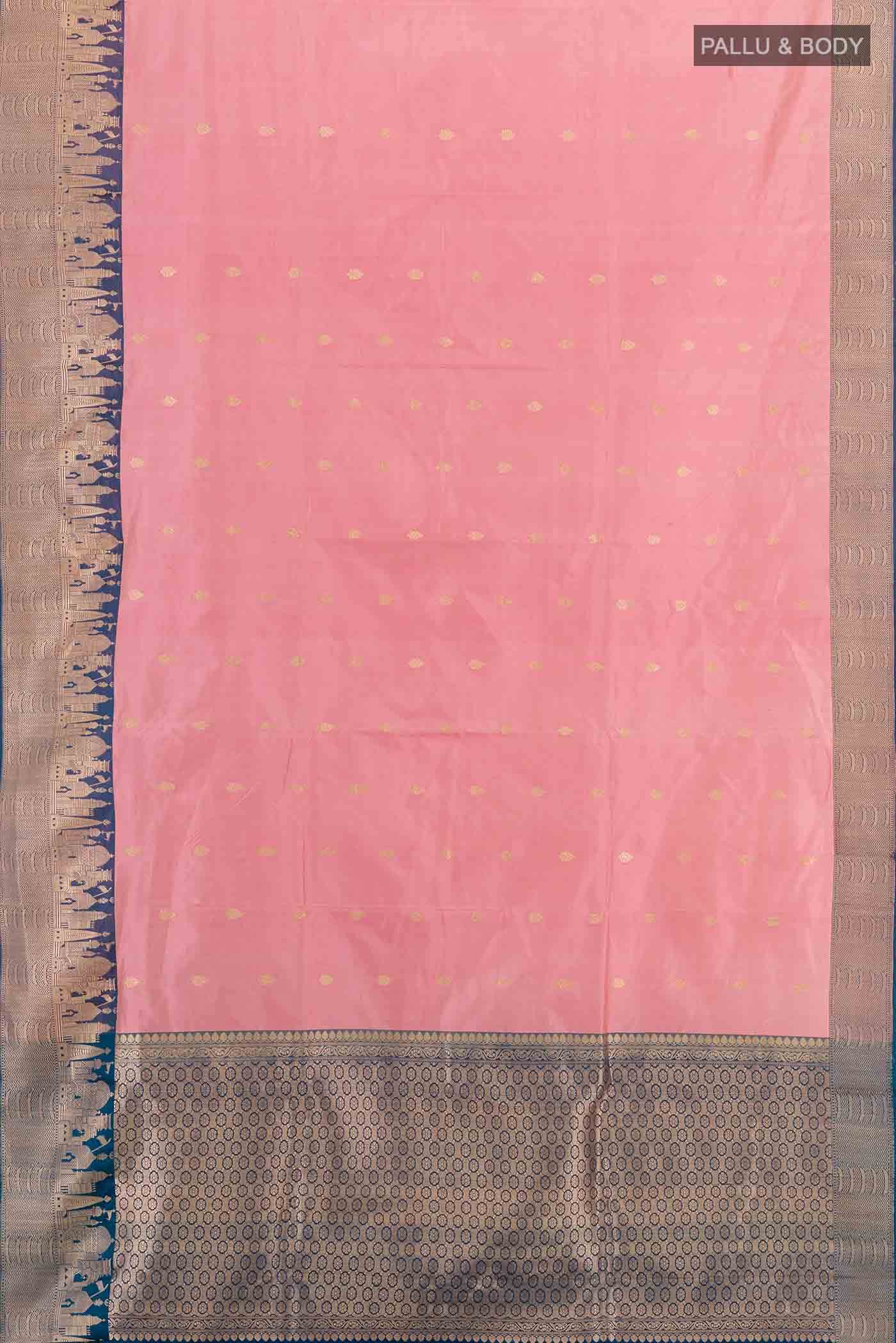Pink Banarasi Katan Silk Saree
