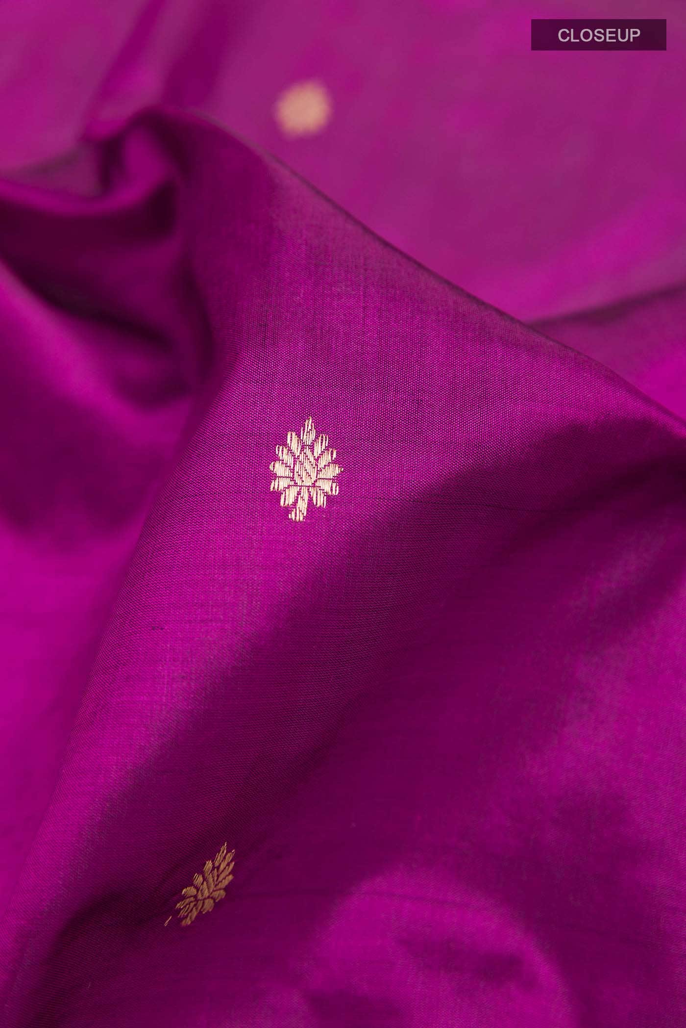 Purple Banarasi Katan Silk Saree