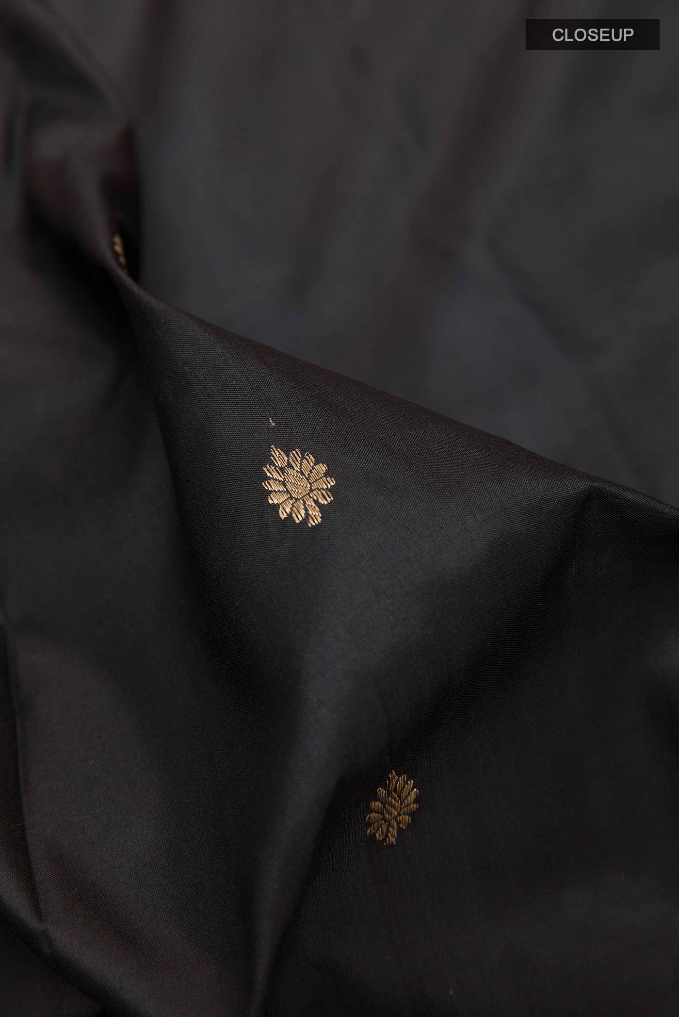 Black Banarasi Katan Silk Saree
