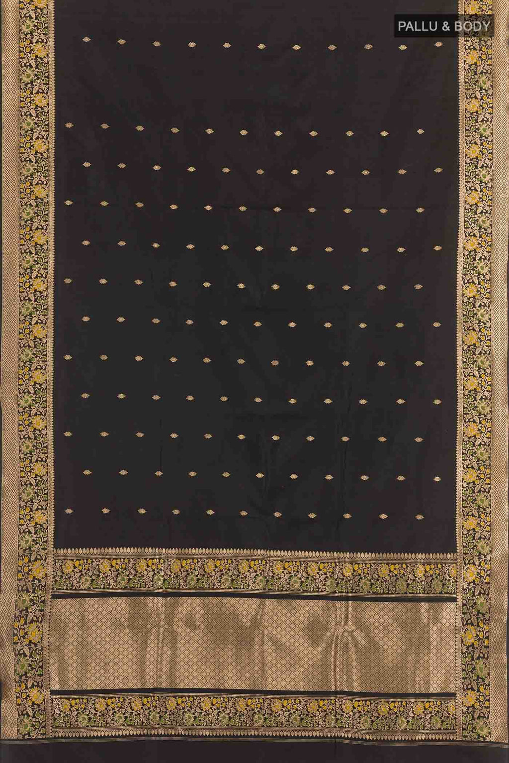 Black Banarasi Katan Silk Saree