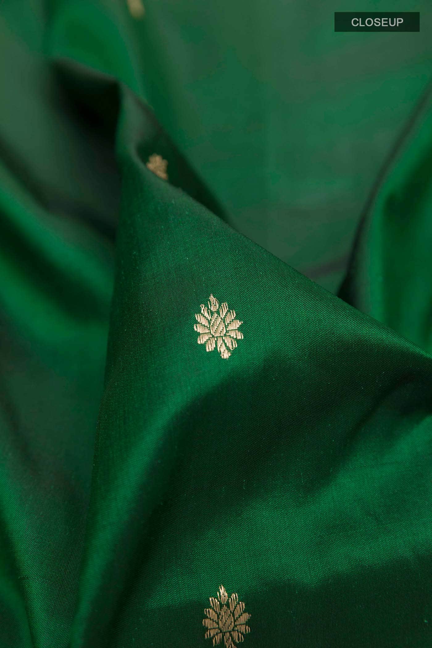 Green Banarasi Katan Silk Saree