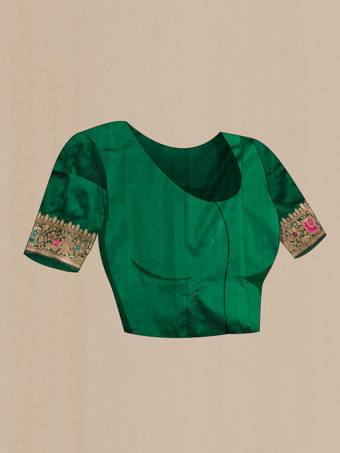 Green Banarasi Katan Silk Saree