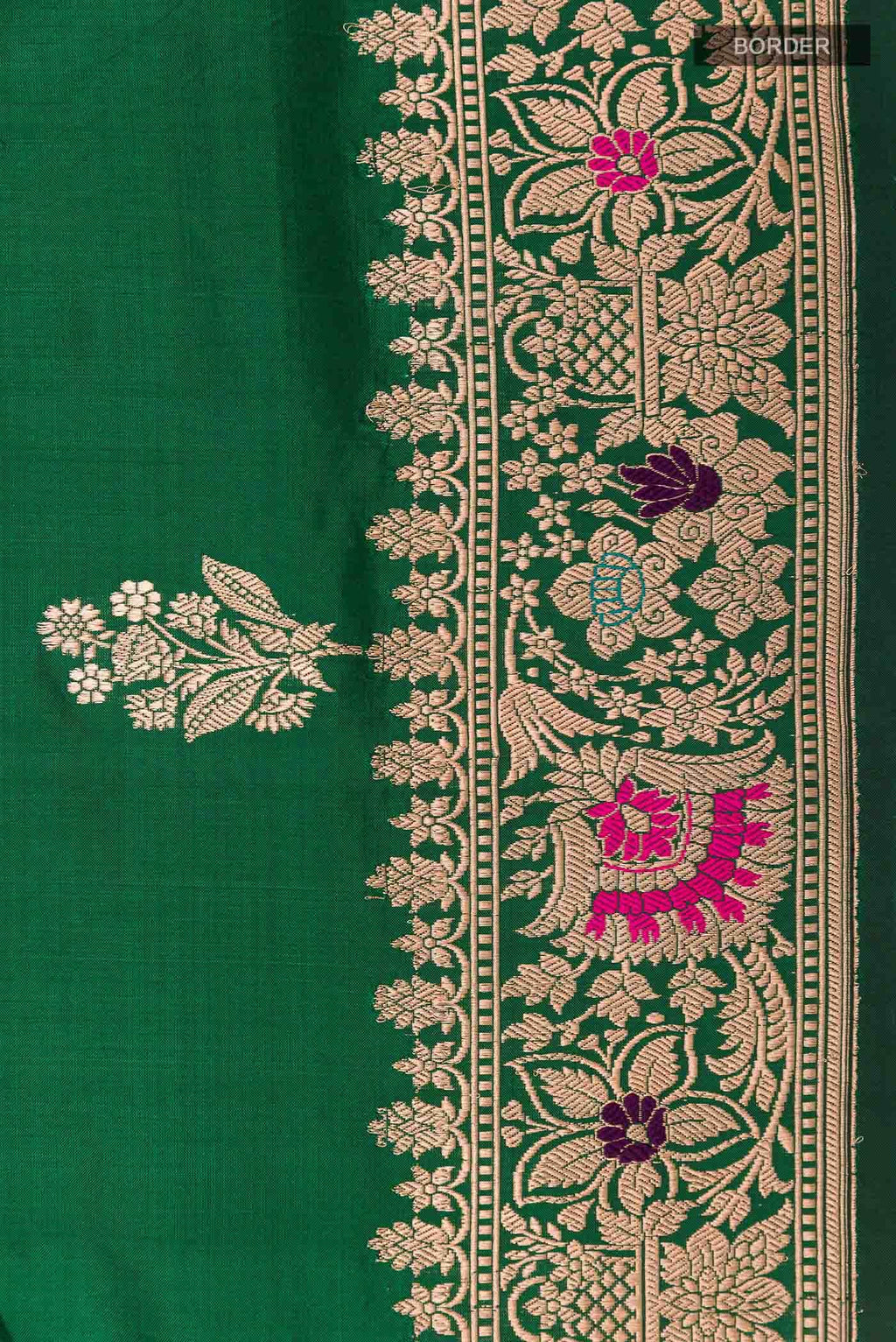 Green Banarasi Katan Silk Saree