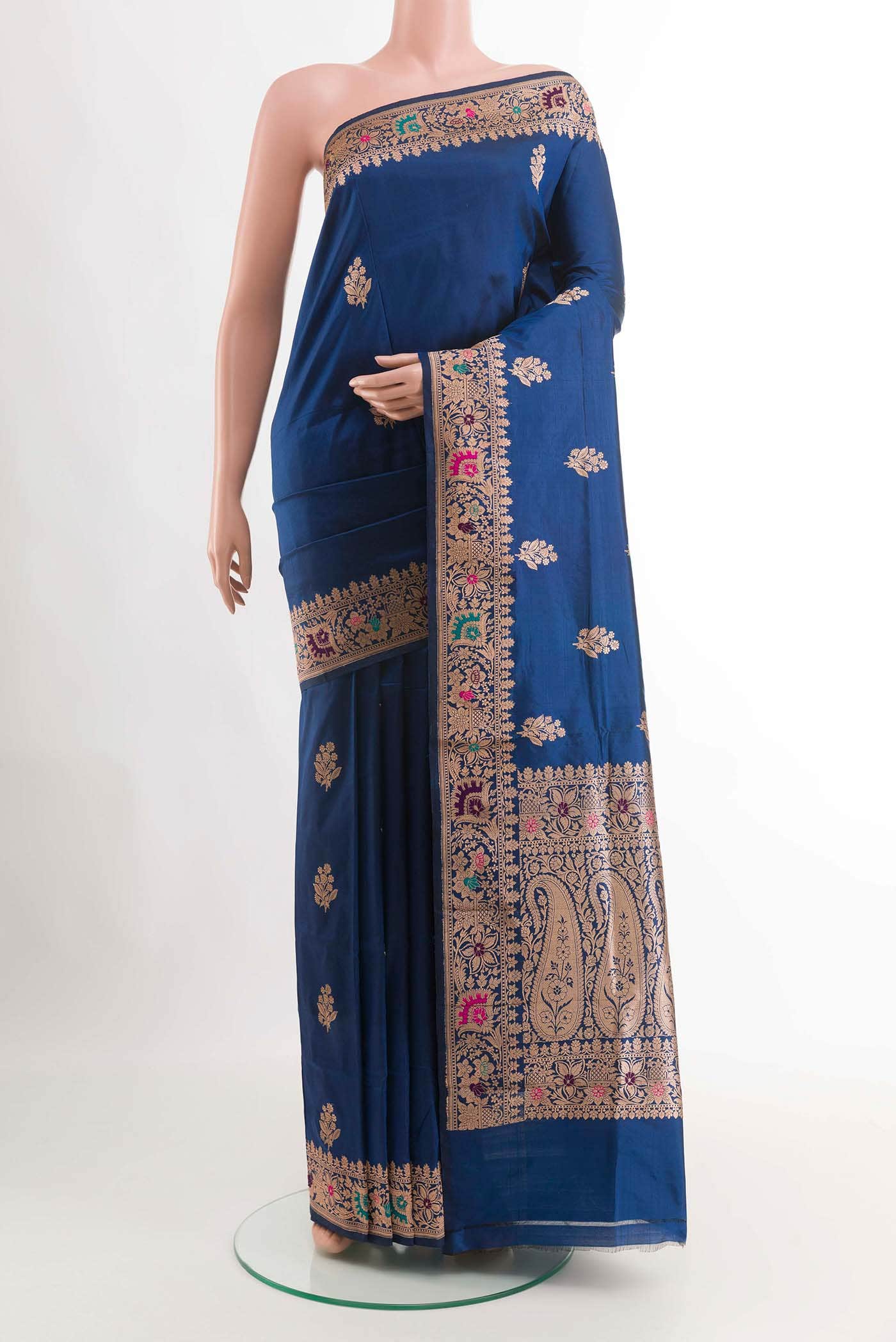 Royal Blue Banarasi Katan Silk Saree