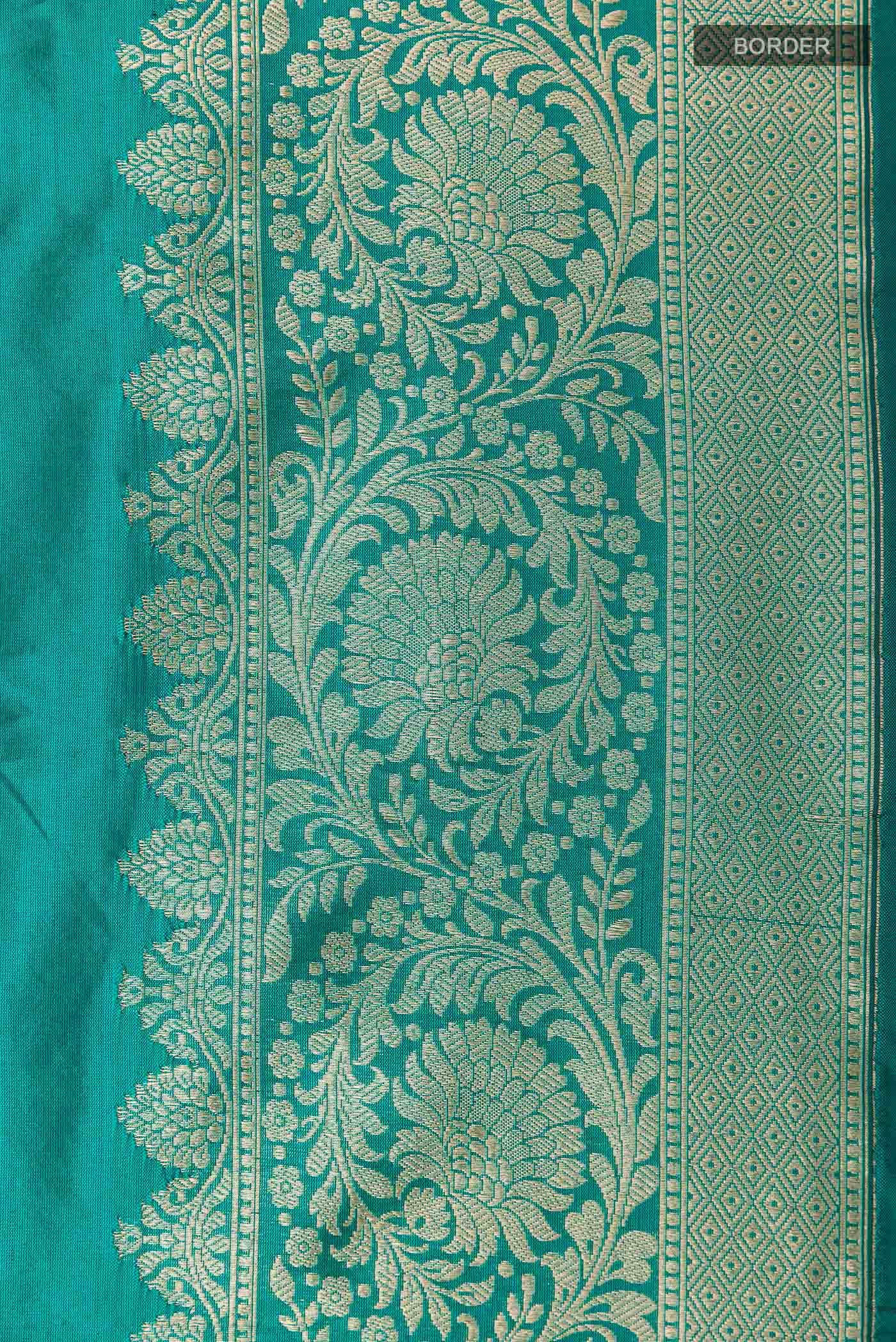 Green Banarasi Katan Silk Saree