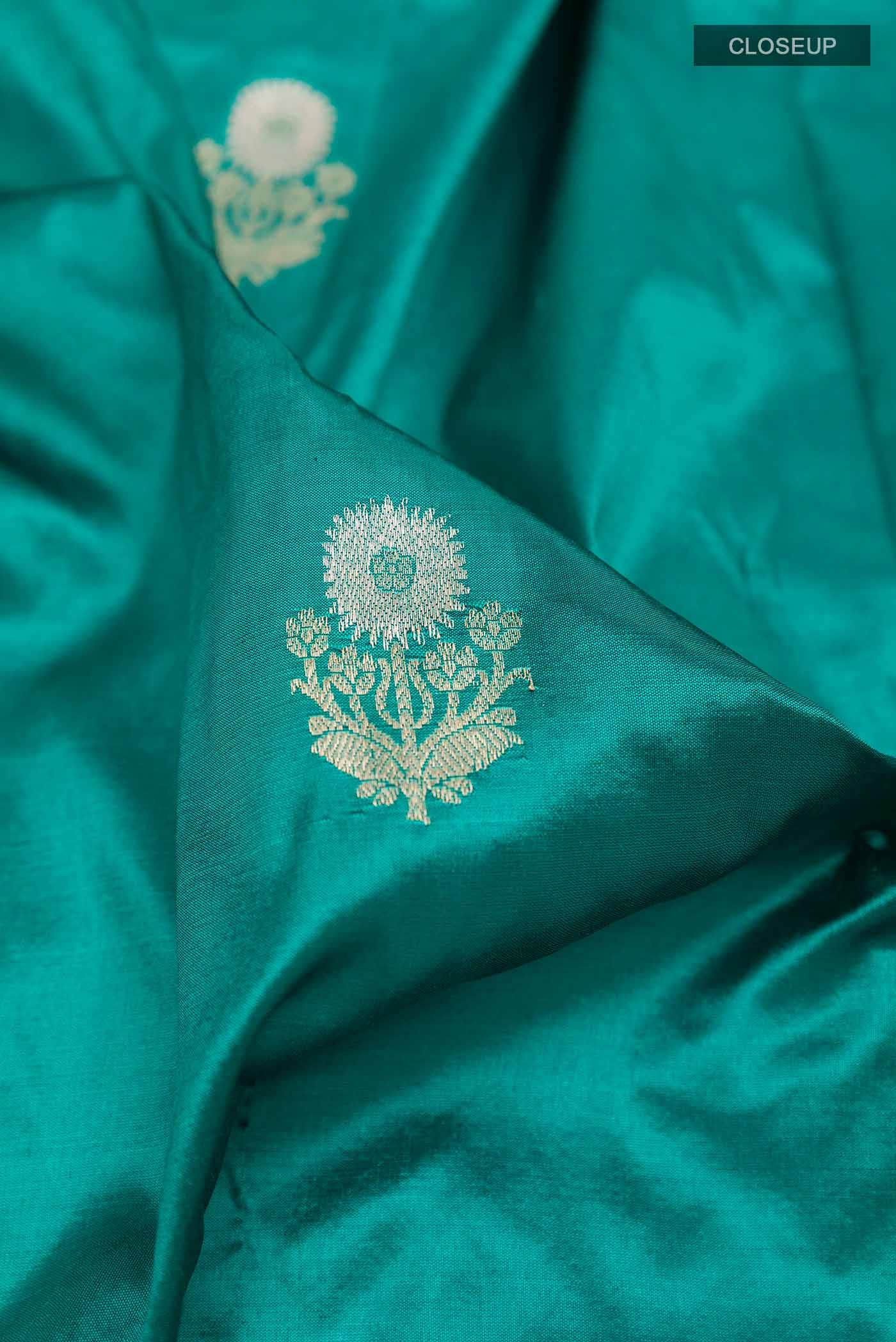 Green Banarasi Katan Silk Saree