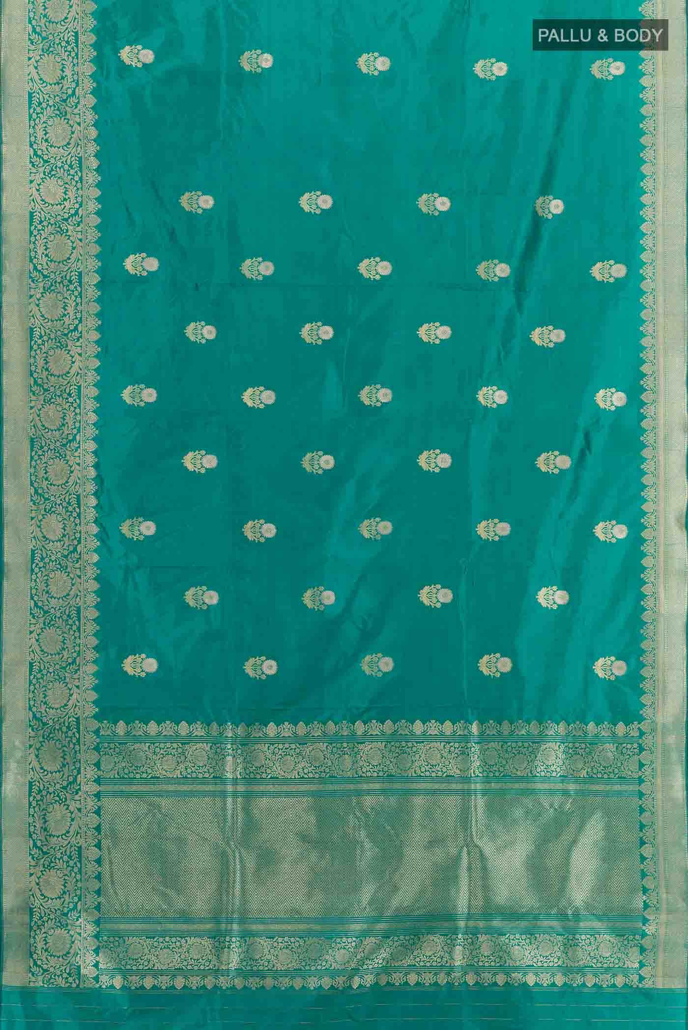 Green Banarasi Katan Silk Saree