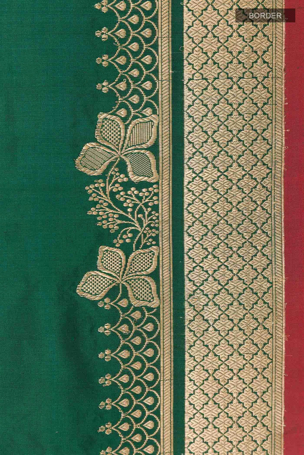 Green Banarasi Katan Silk Saree
