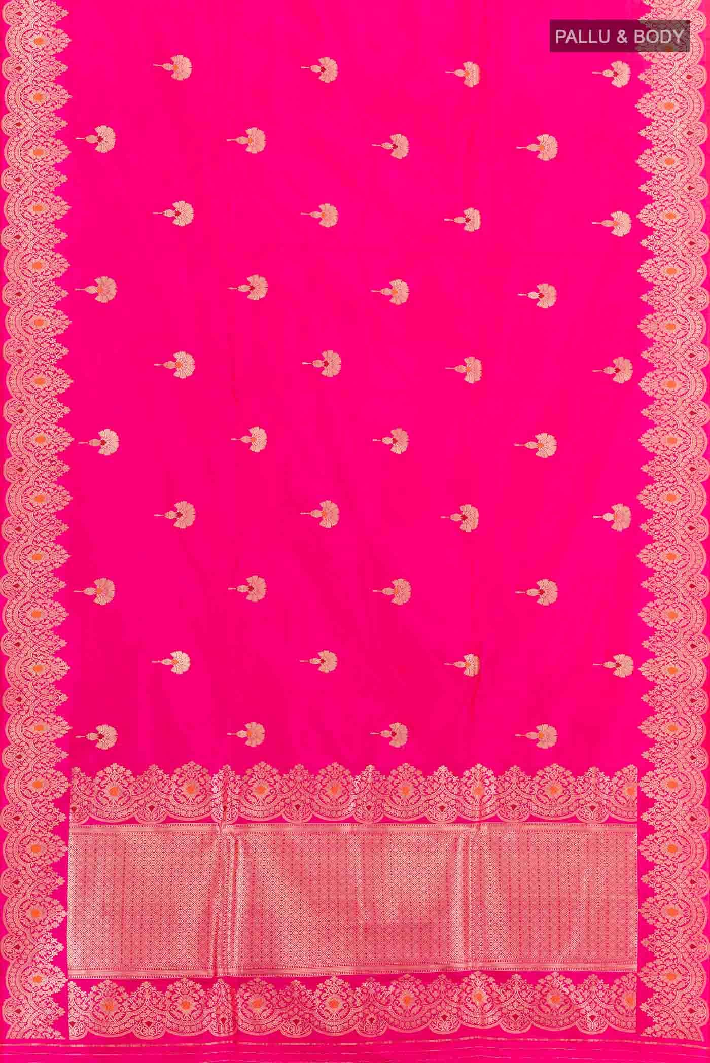 Pink Banarasi Katan Silk Saree
