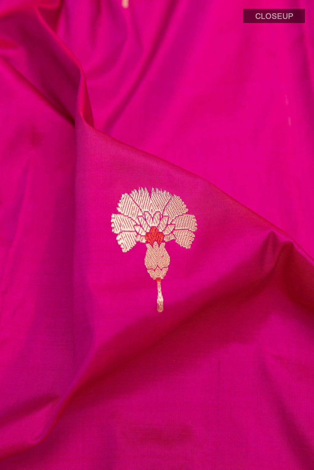 Dark Pink Banarasi Katan Silk Saree