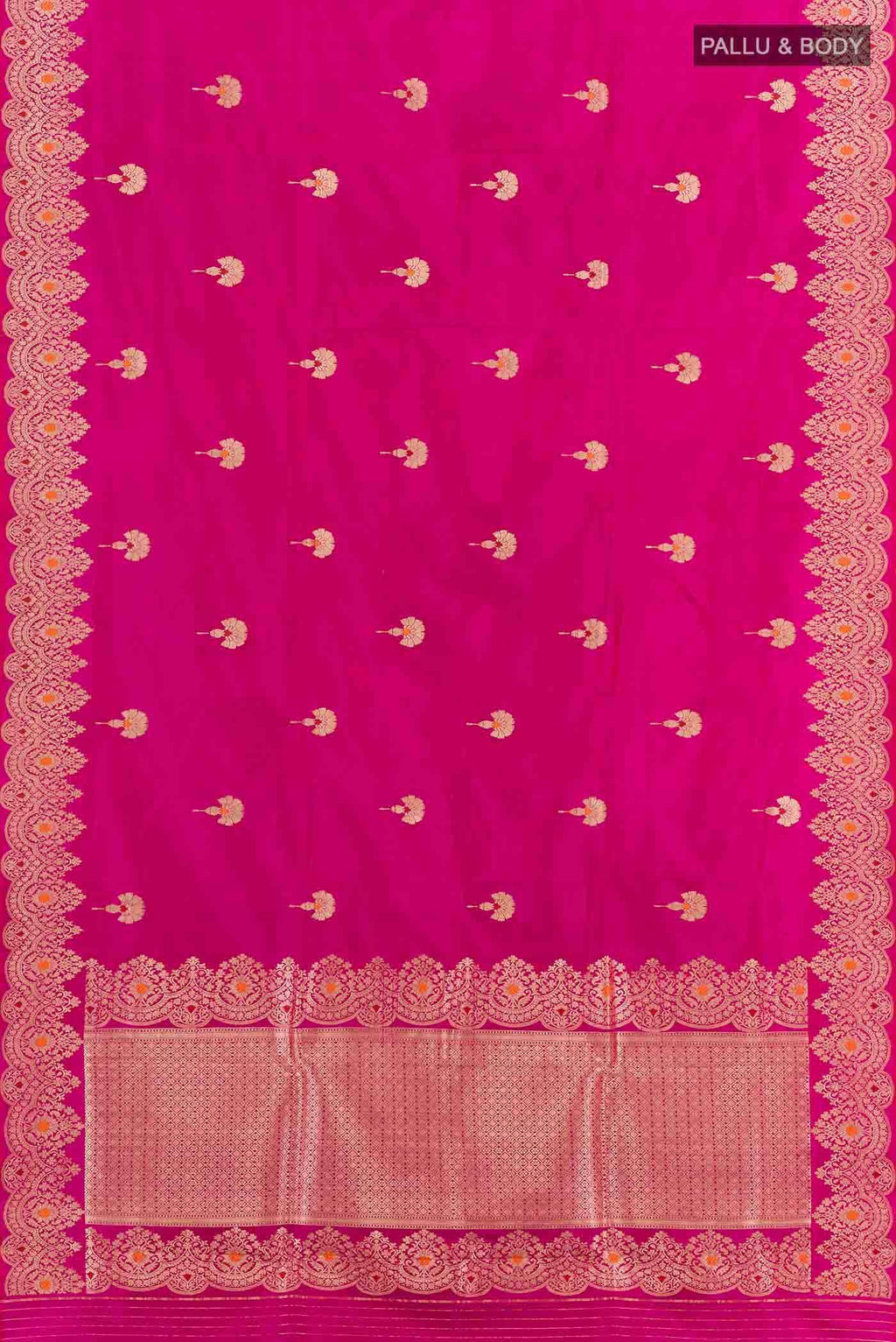 Dark Pink Banarasi Katan Silk Saree
