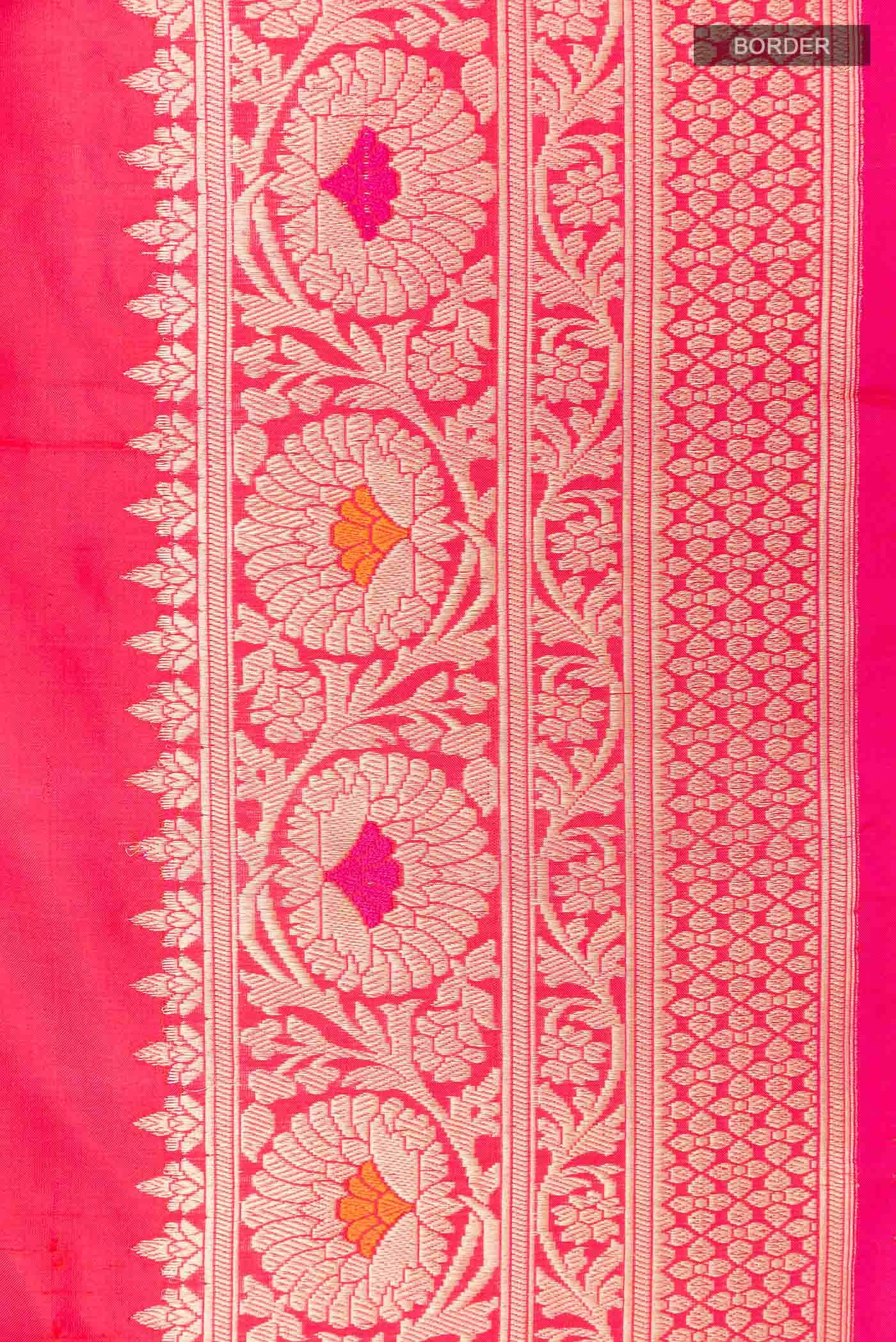Pink Banarasi Katan Silk Saree