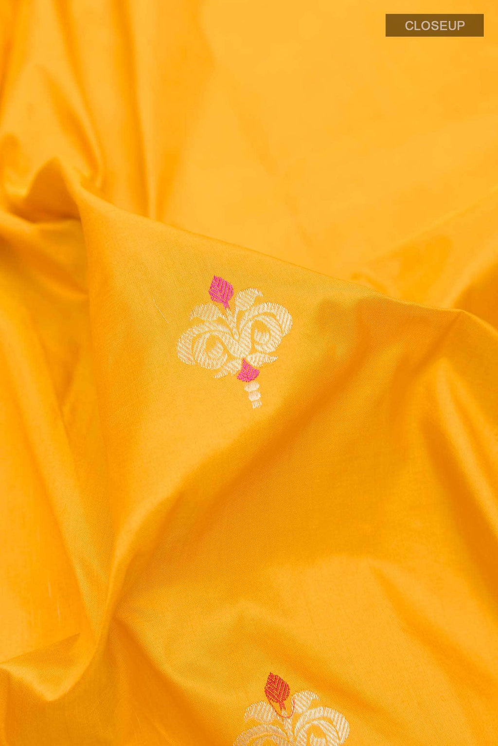 Mustard Banarasi Katan Silk Saree