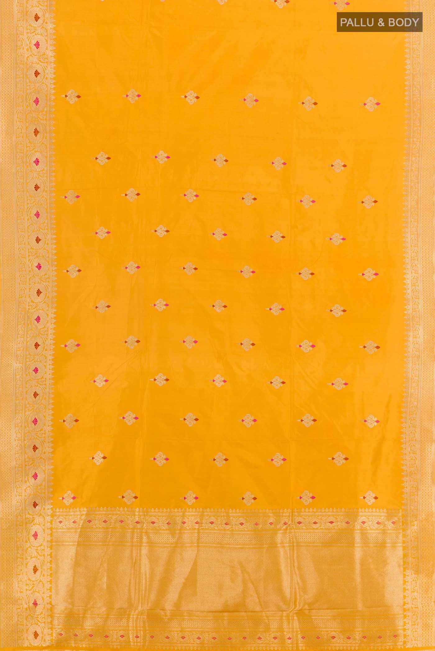 Mustard Banarasi Katan Silk Saree