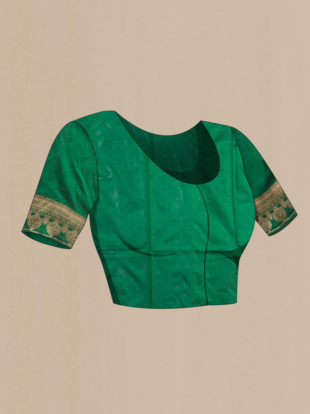 Green Banarasi Katan Silk Saree