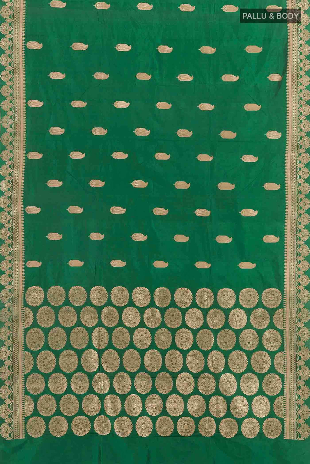 Green Banarasi Katan Silk Saree