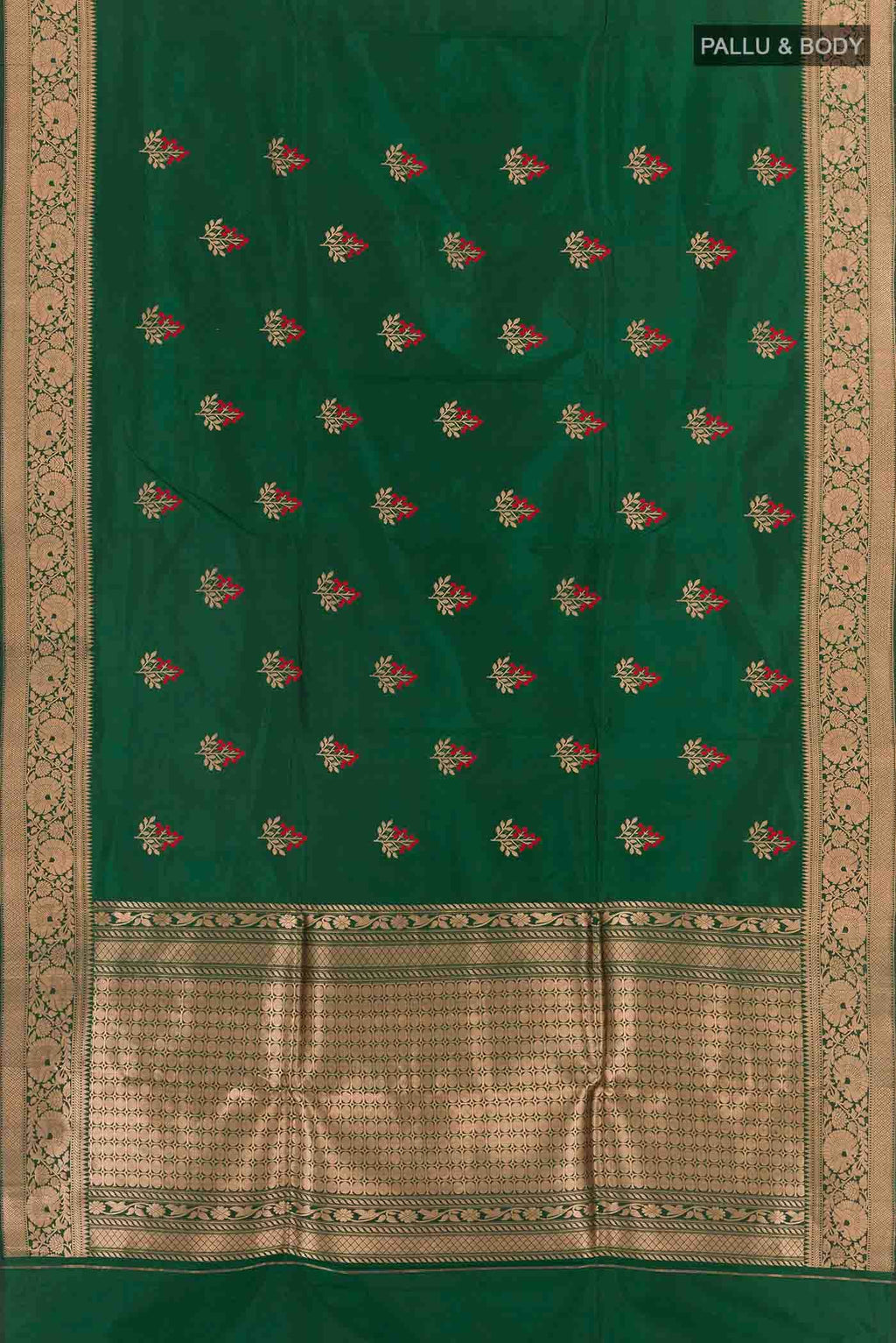 Green Banarasi Katan Silk Saree