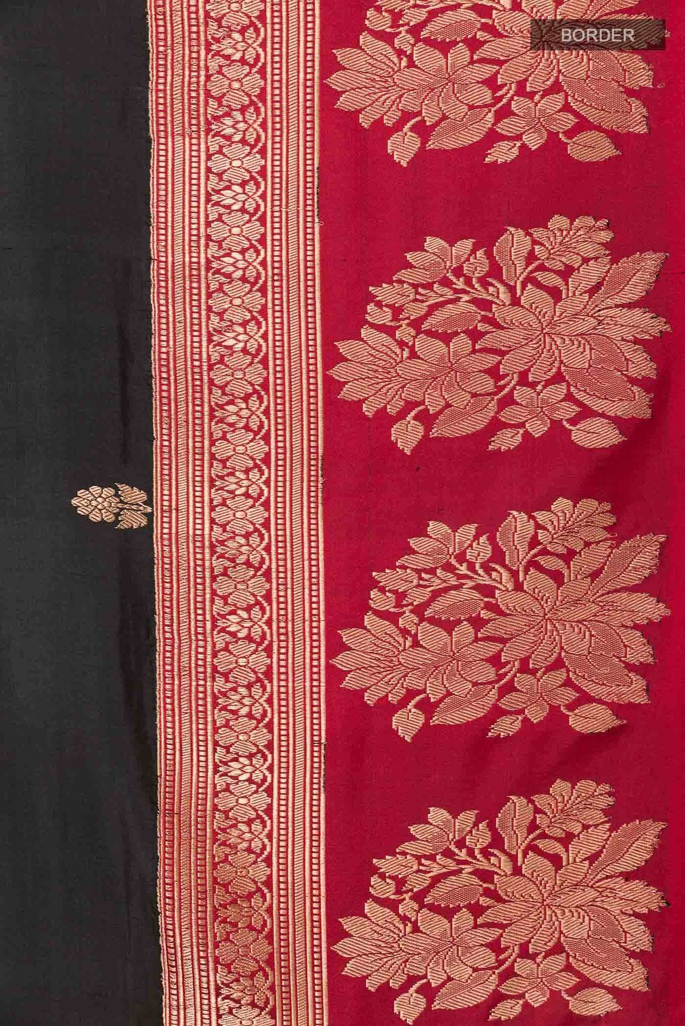 Black Banarasi Silk Saree