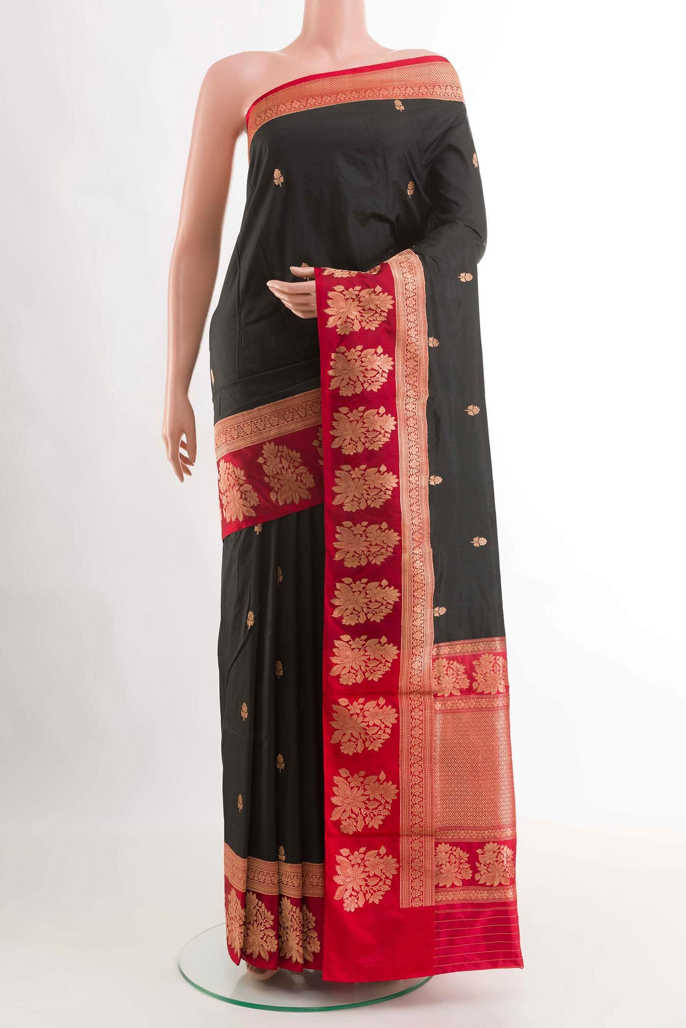 Black Banarasi Silk Saree
