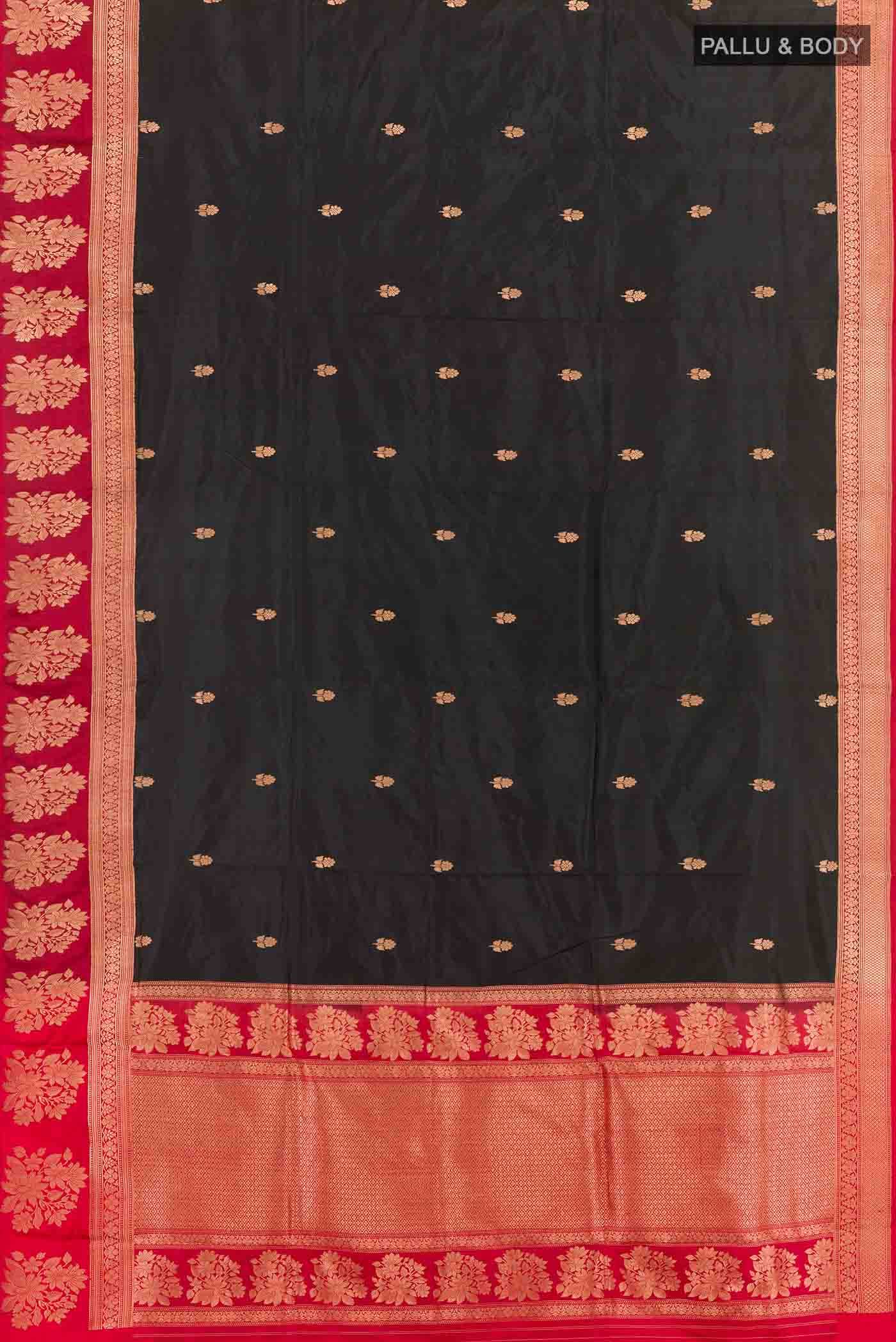 Black Banarasi Silk Saree