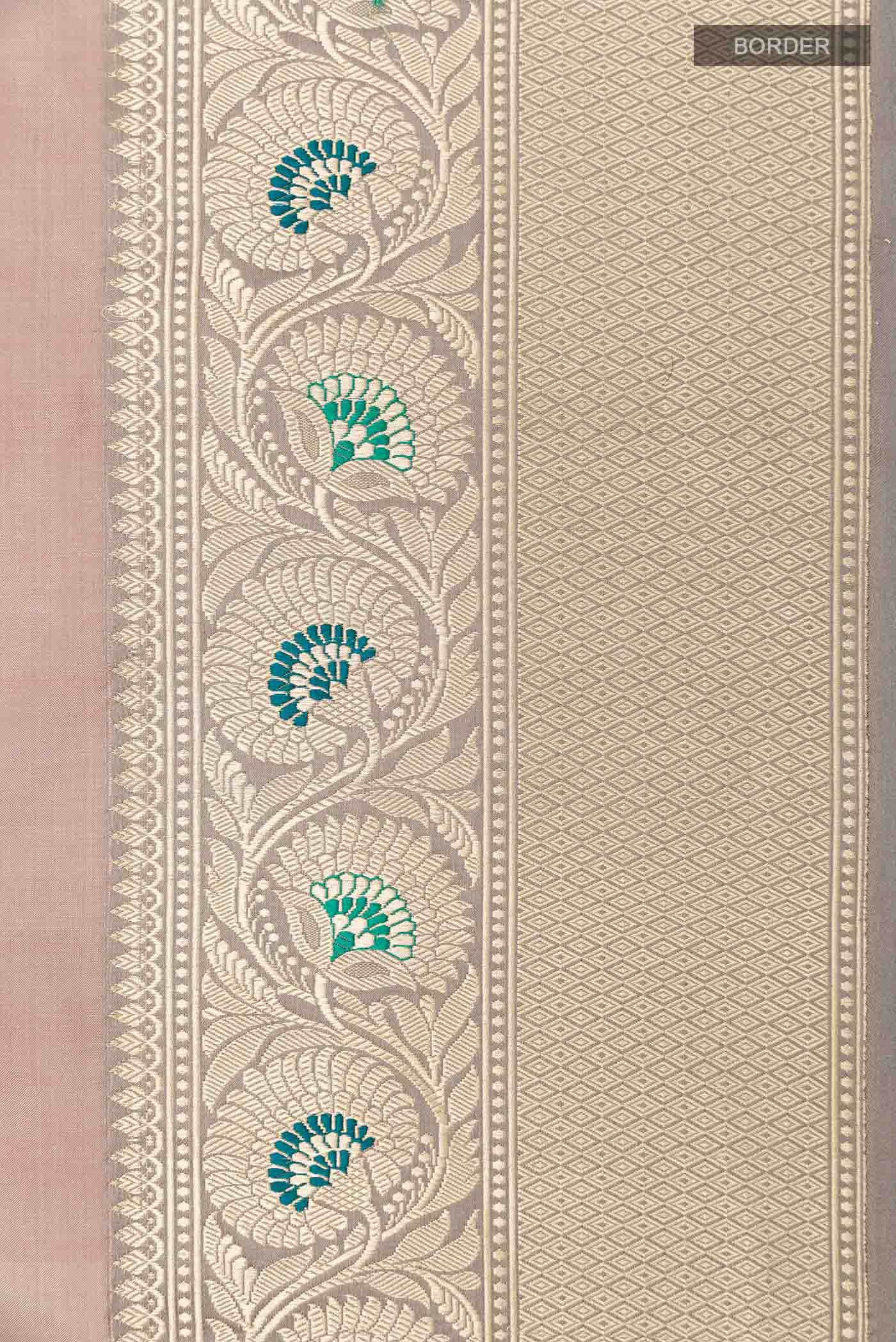 Dark Beige Banarasi Katan Silk Saree