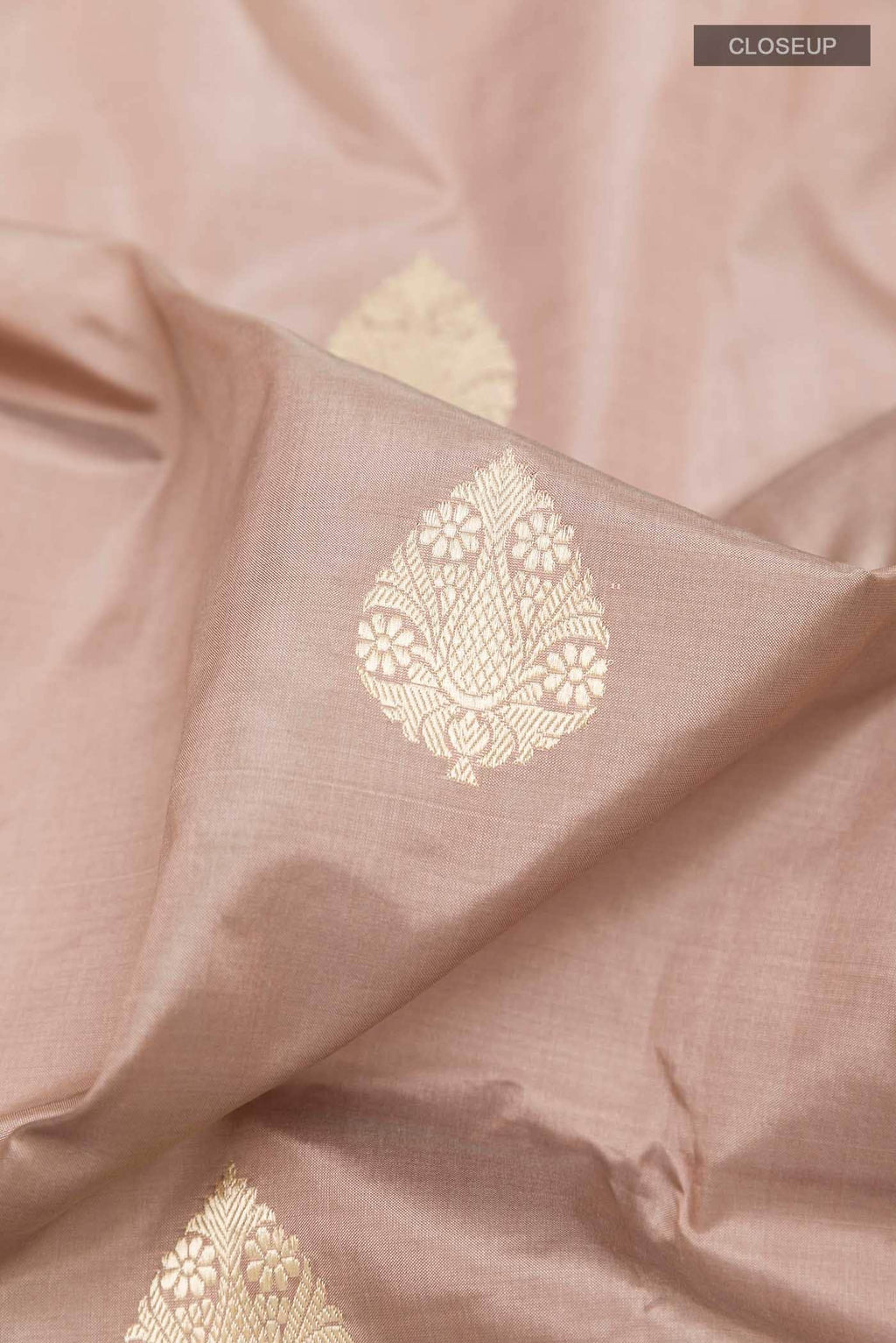 Dark Beige Banarasi Katan Silk Saree