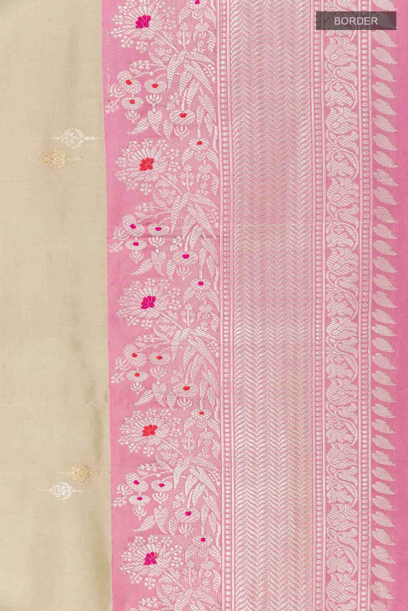 Grey Banarasi Katan Silk Saree