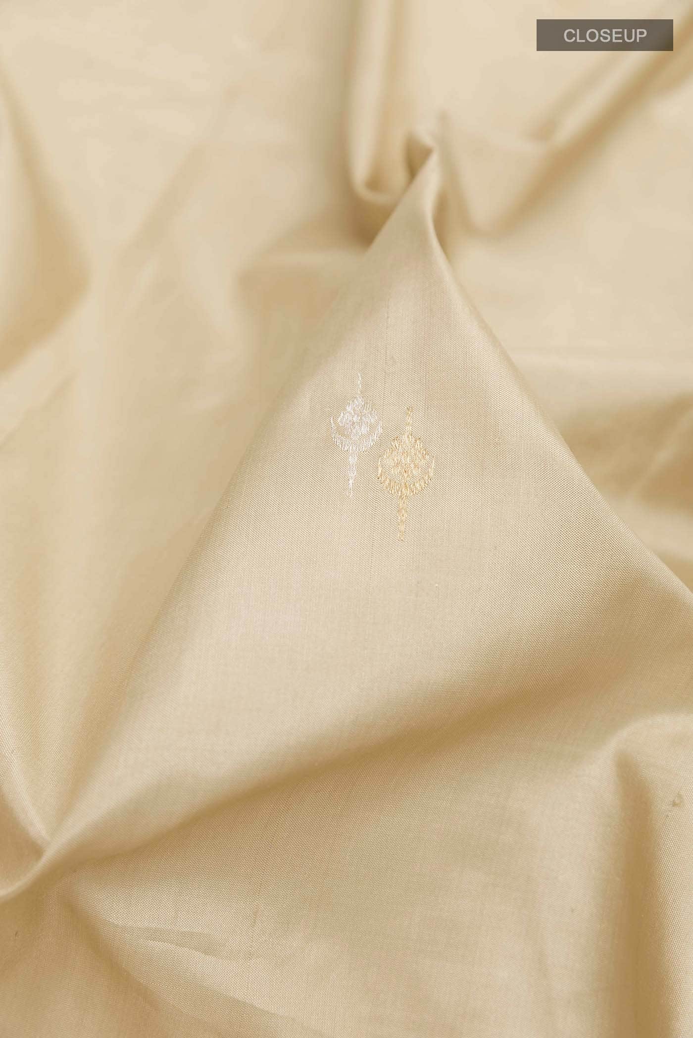 Grey Banarasi Katan Silk Saree